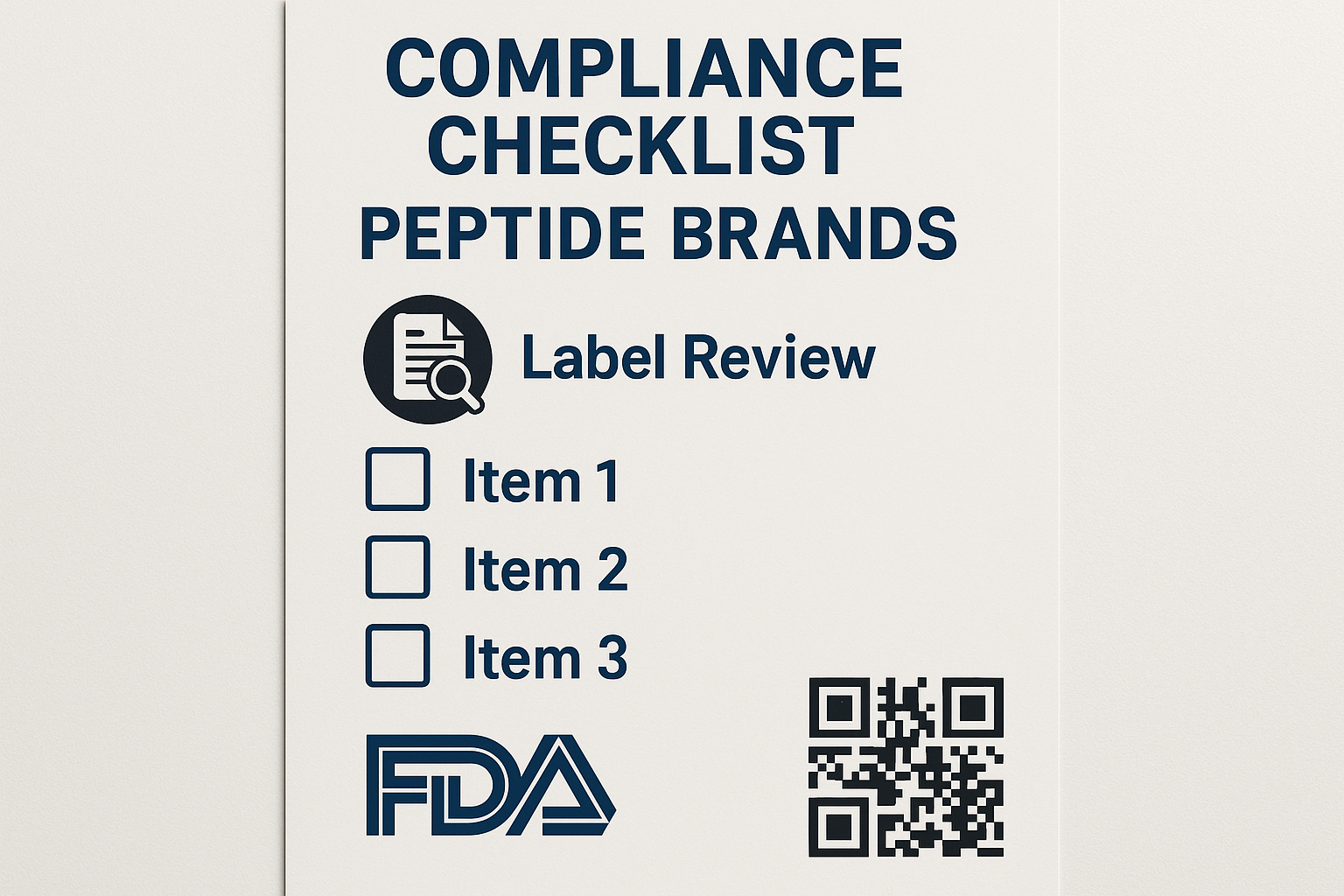 Compliance checklist for peptide label review
