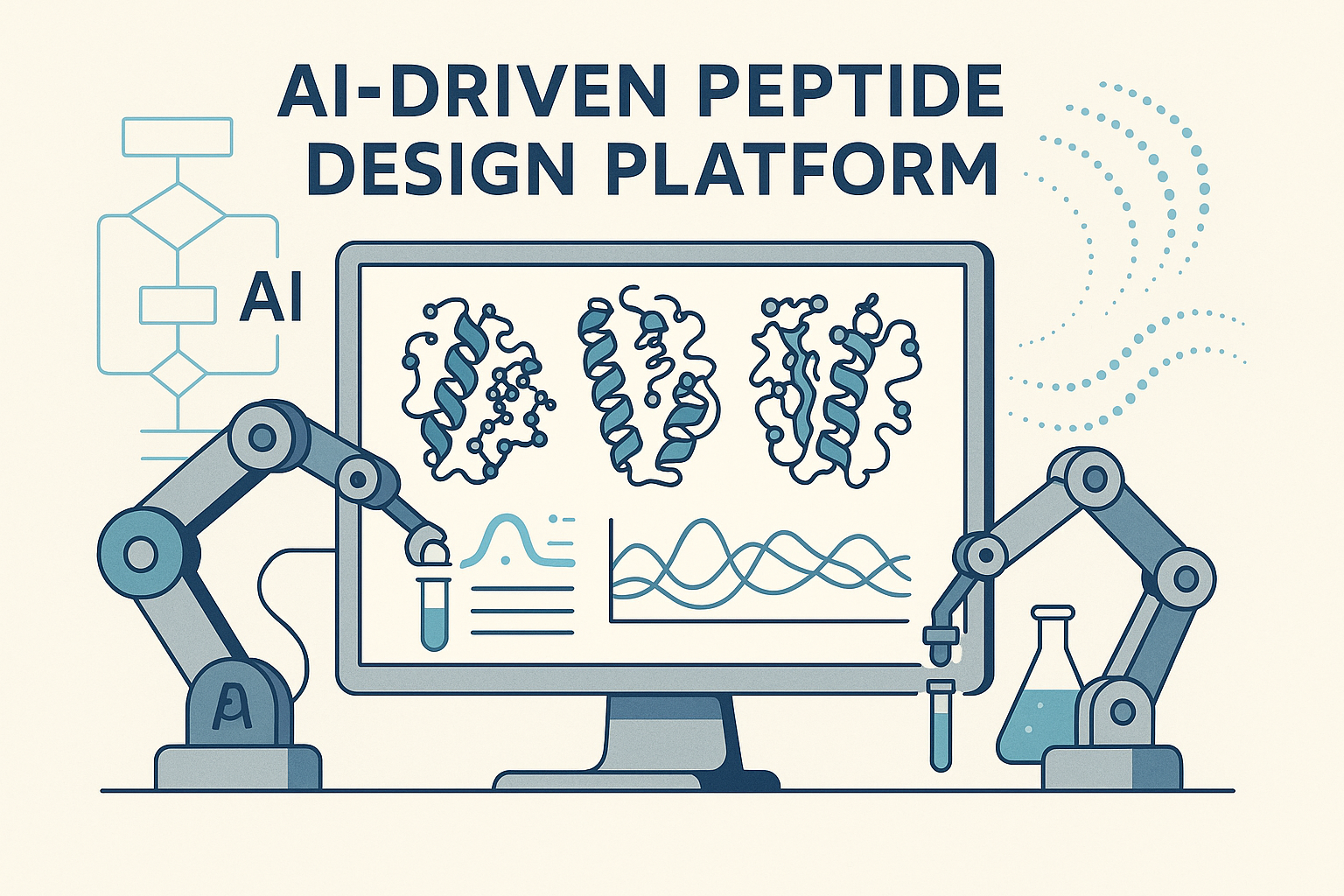 AI‑driven peptide design workflow