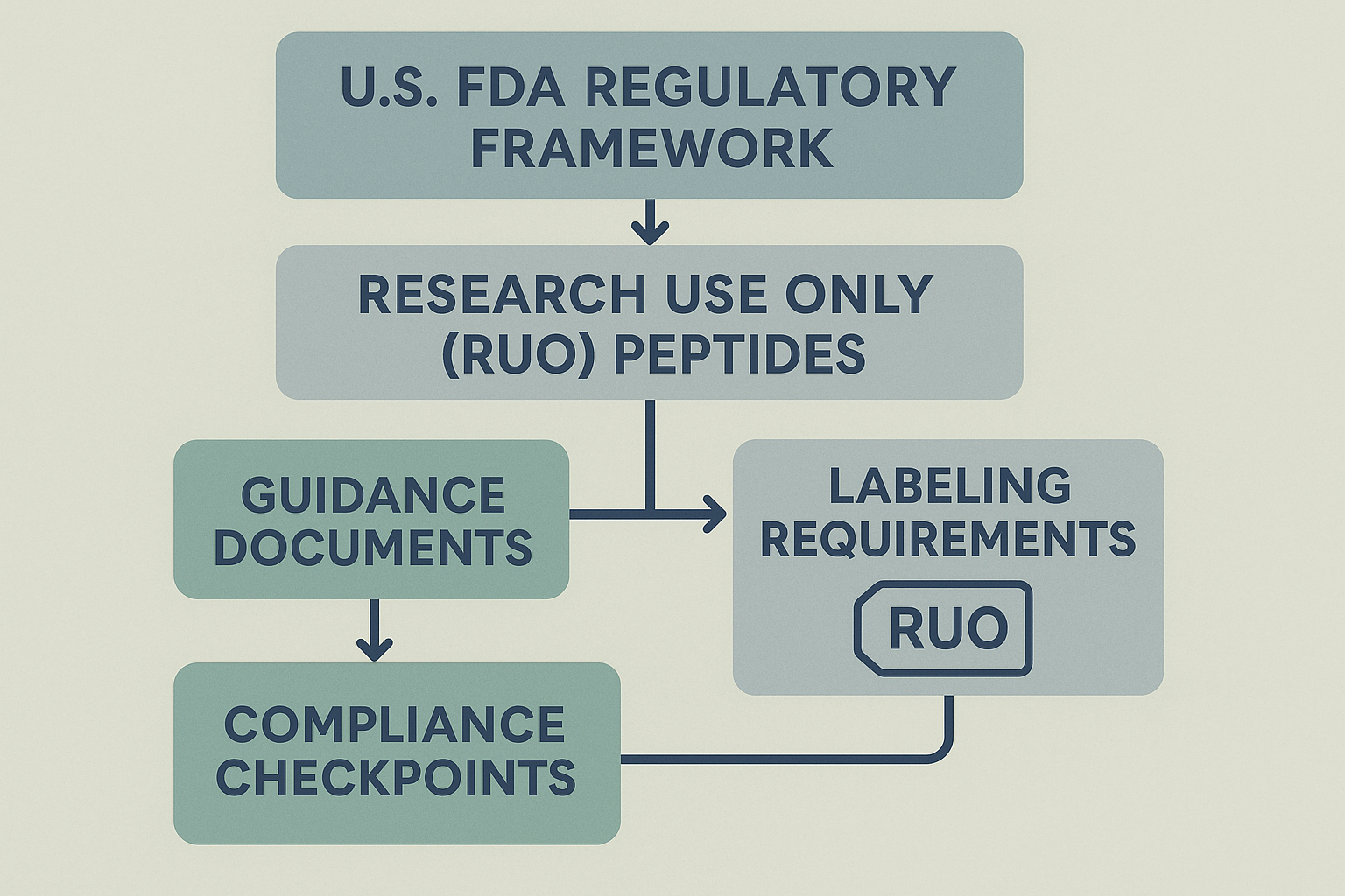 Diagram of FDA RUO compliance steps