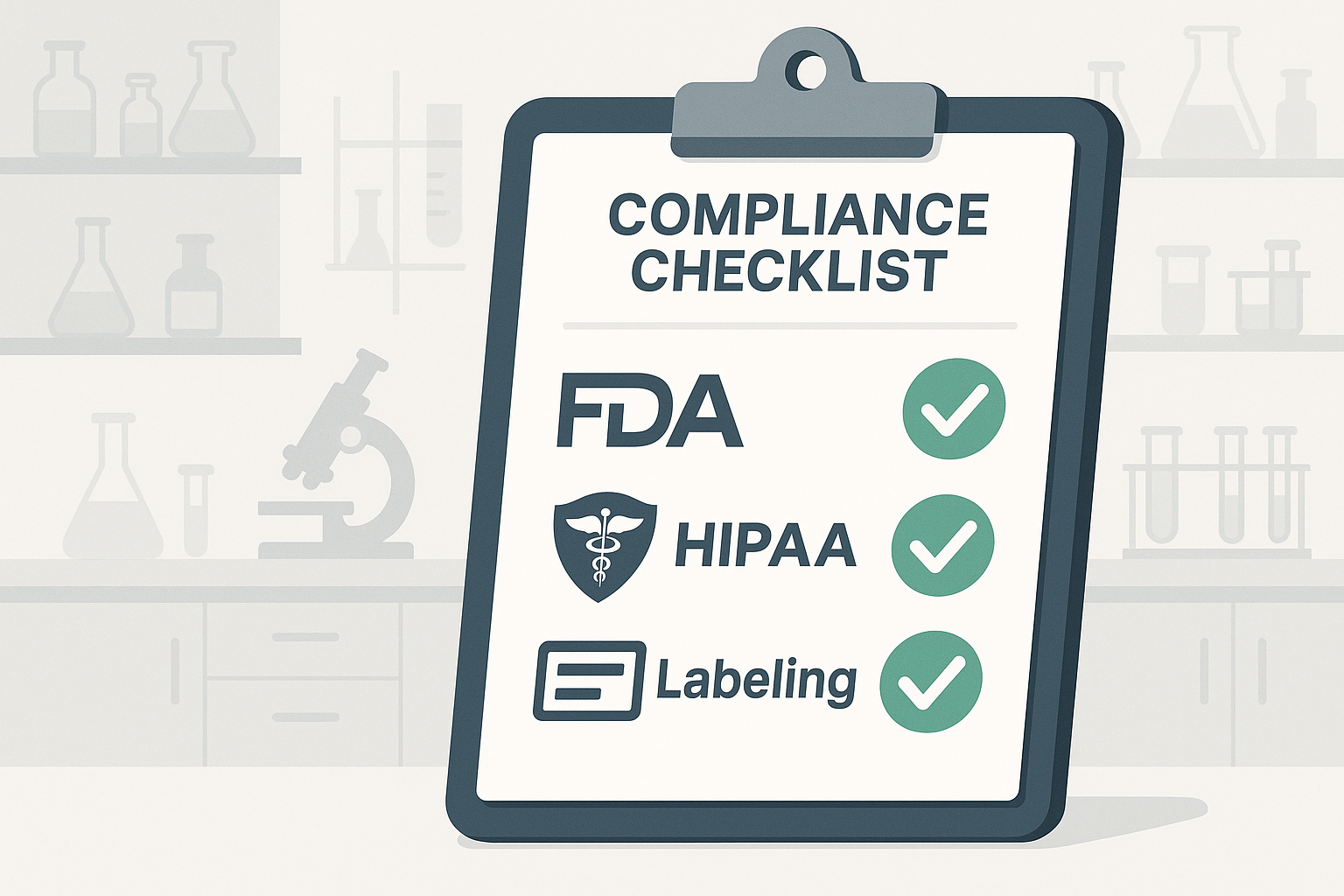 Compliance checklist for RUO peptide labeling