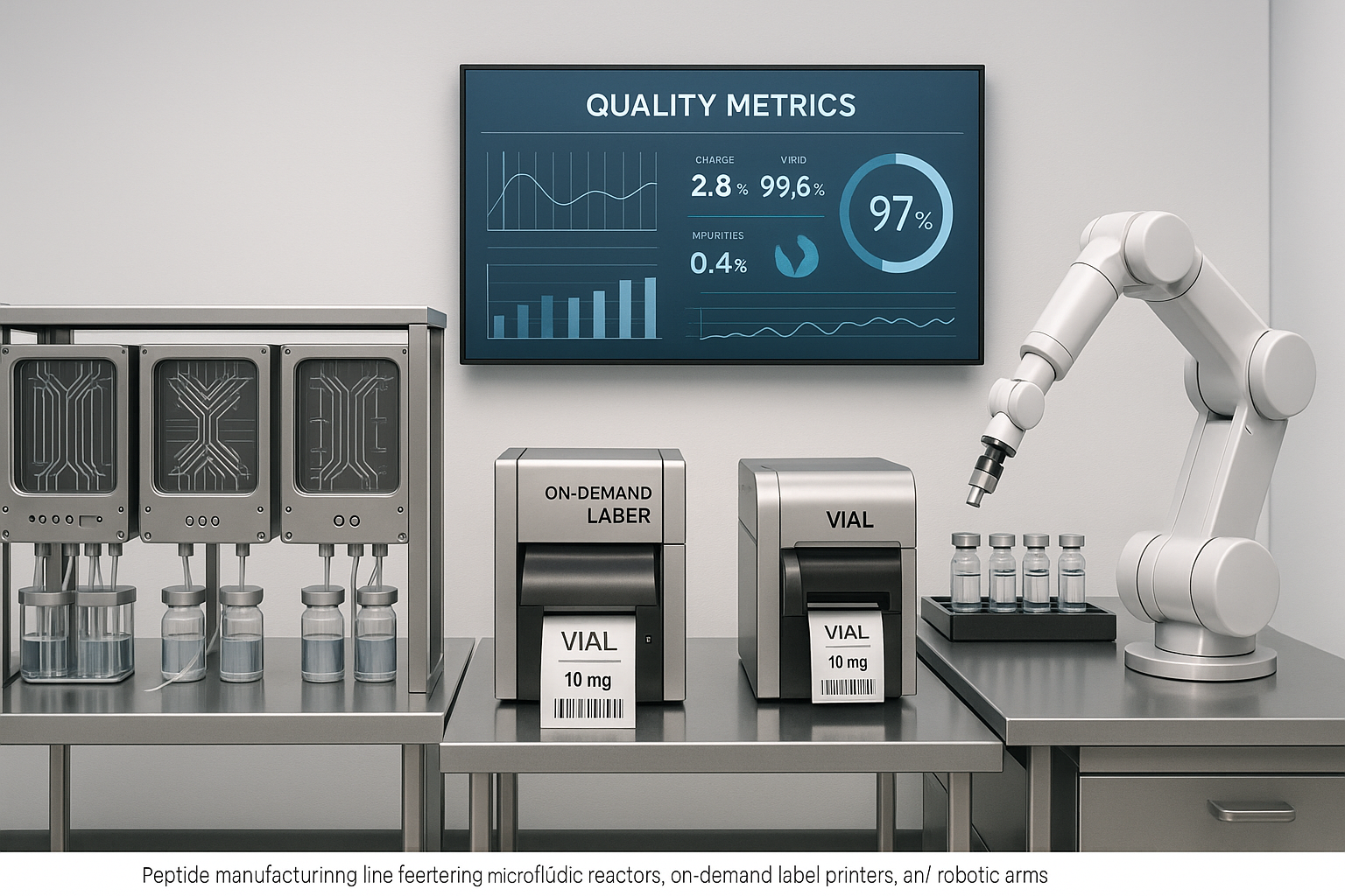 Microfluidic peptide synthesis platform