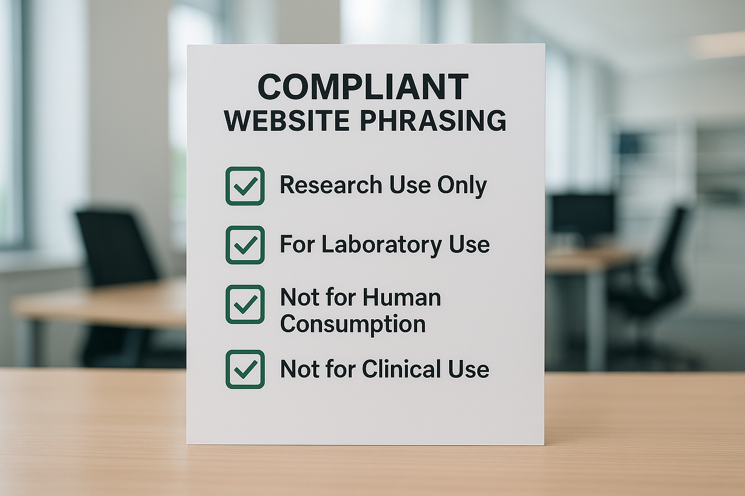 Checklist illustration for compliant website copy