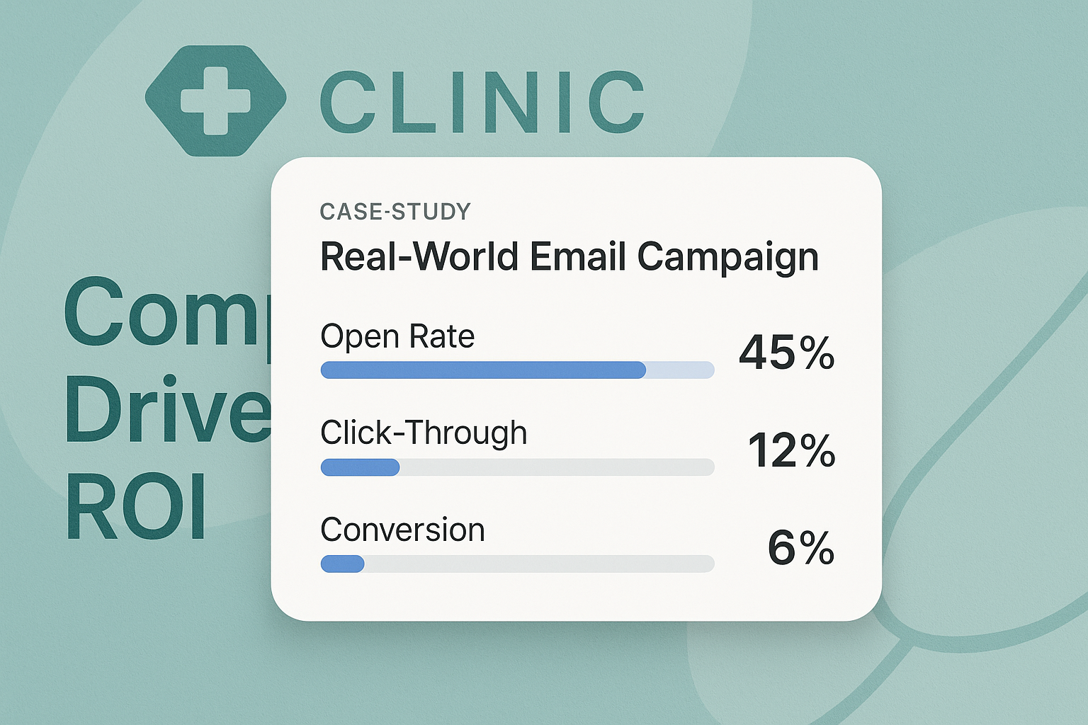 Performance chart showing open, click‑through, and conversion rates for a compliant peptide email campaign