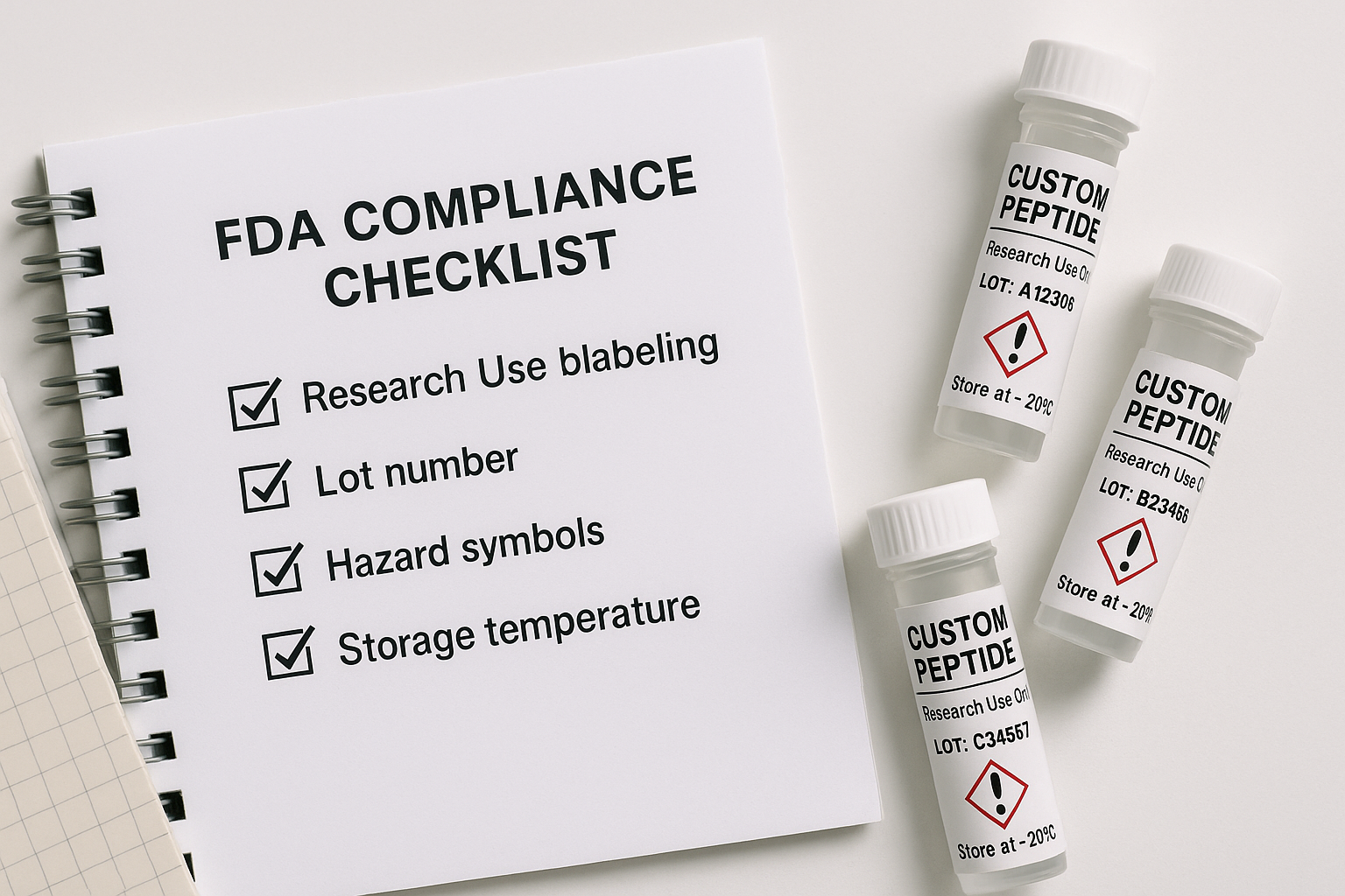 Illustration of scientific storytelling workflow for peptide brands