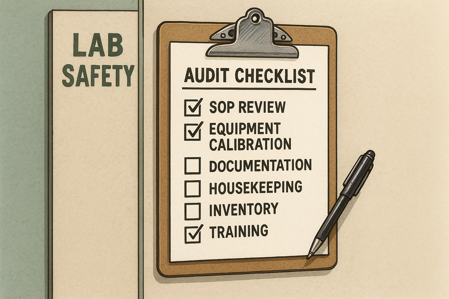 Audit checklist example for peptide manufacturing compliance