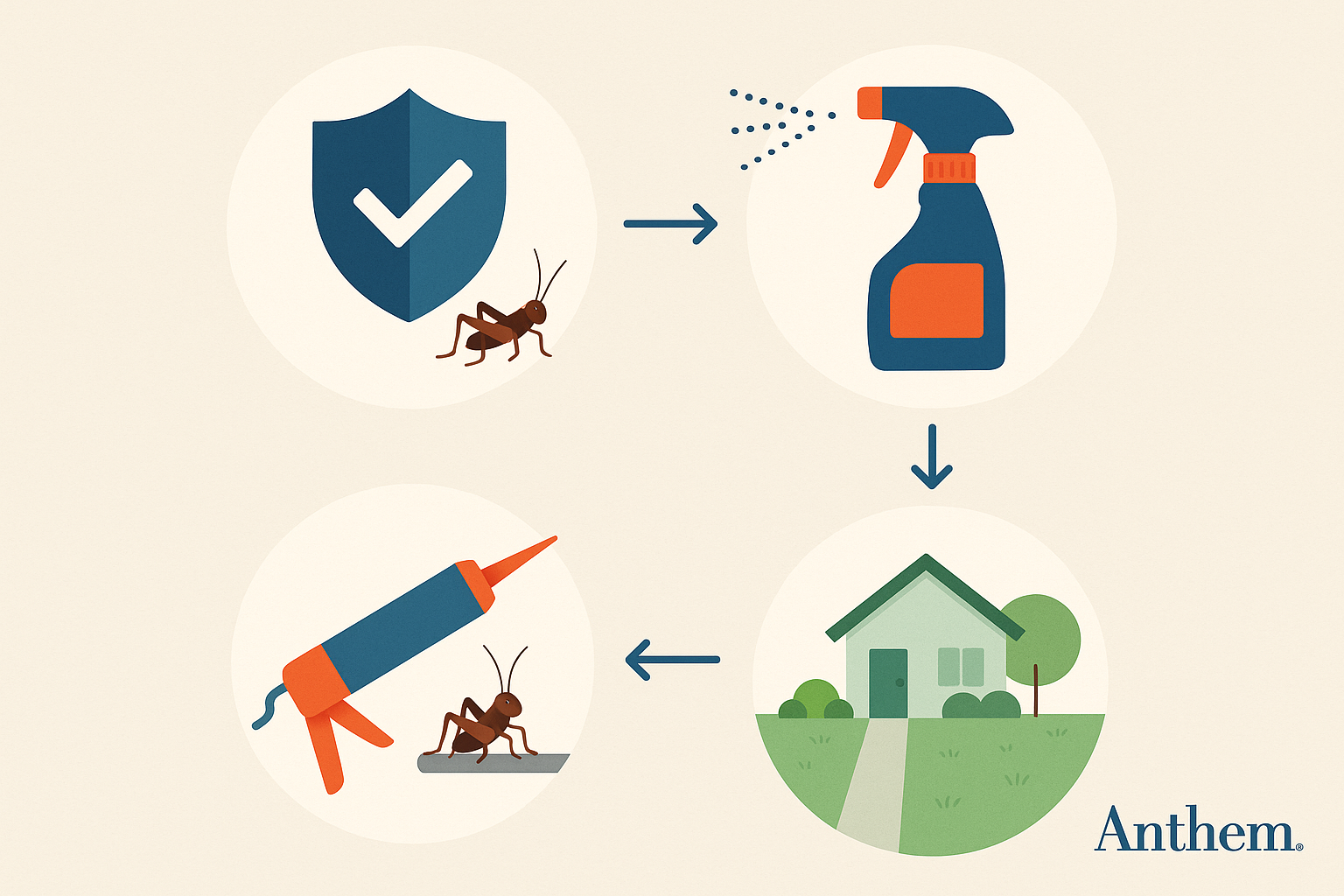 Infographic summarizing cricket prevention steps