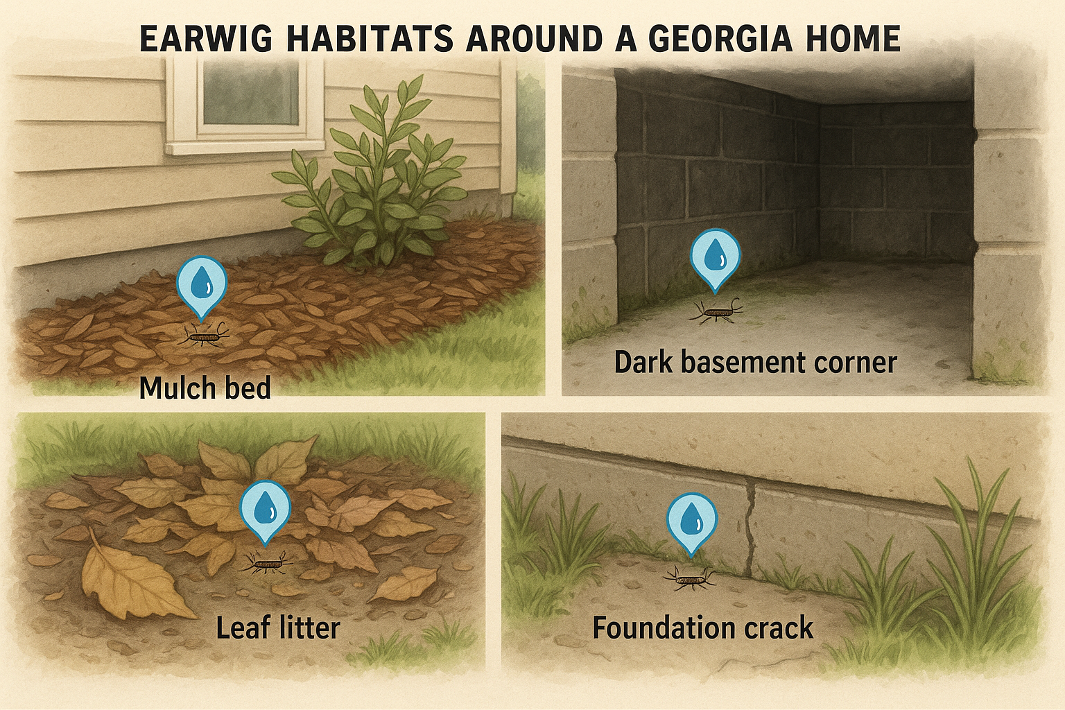 Earwig life cycle diagram