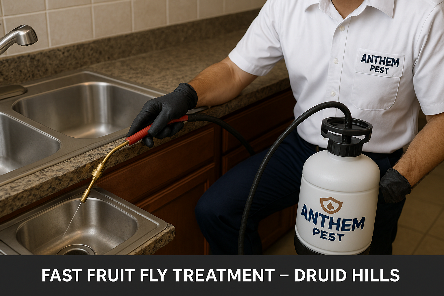 Illustration of common fruit fly hiding places in a home