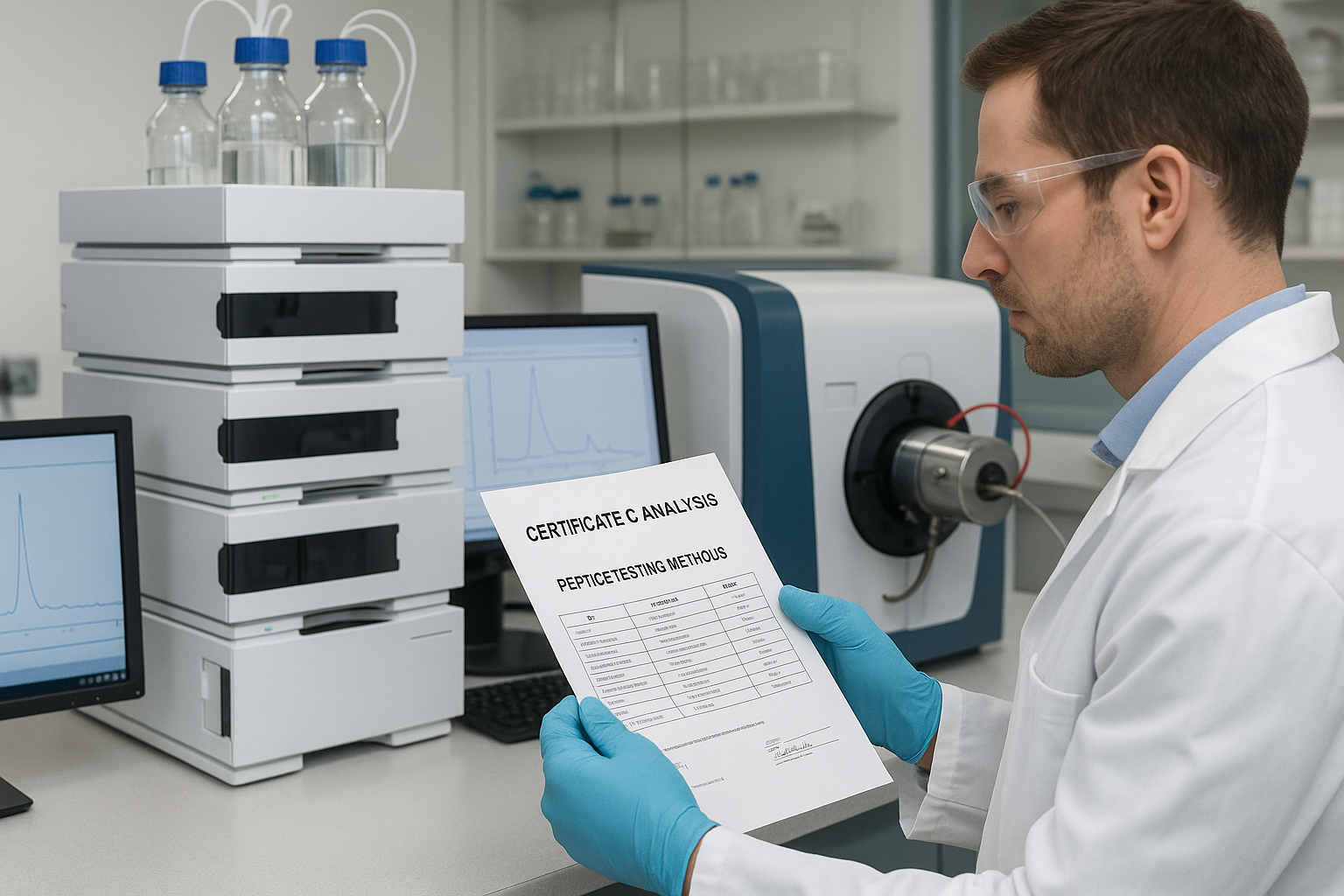 Analytical workflow for peptide batch verification
