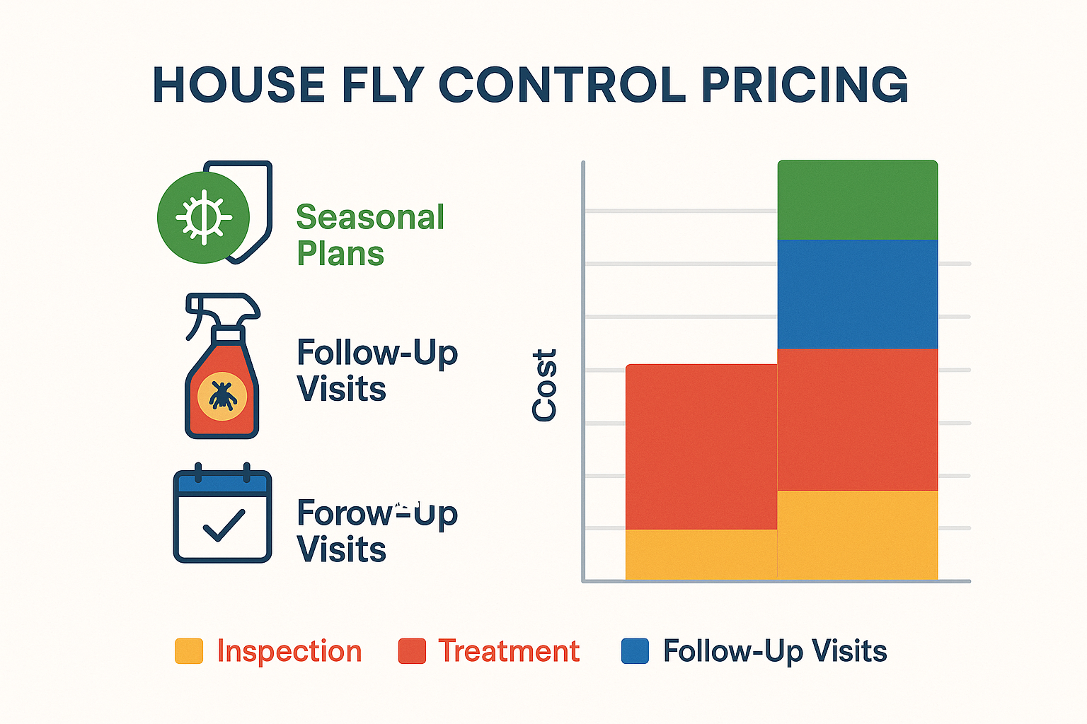 Typical house fly control pricing chart