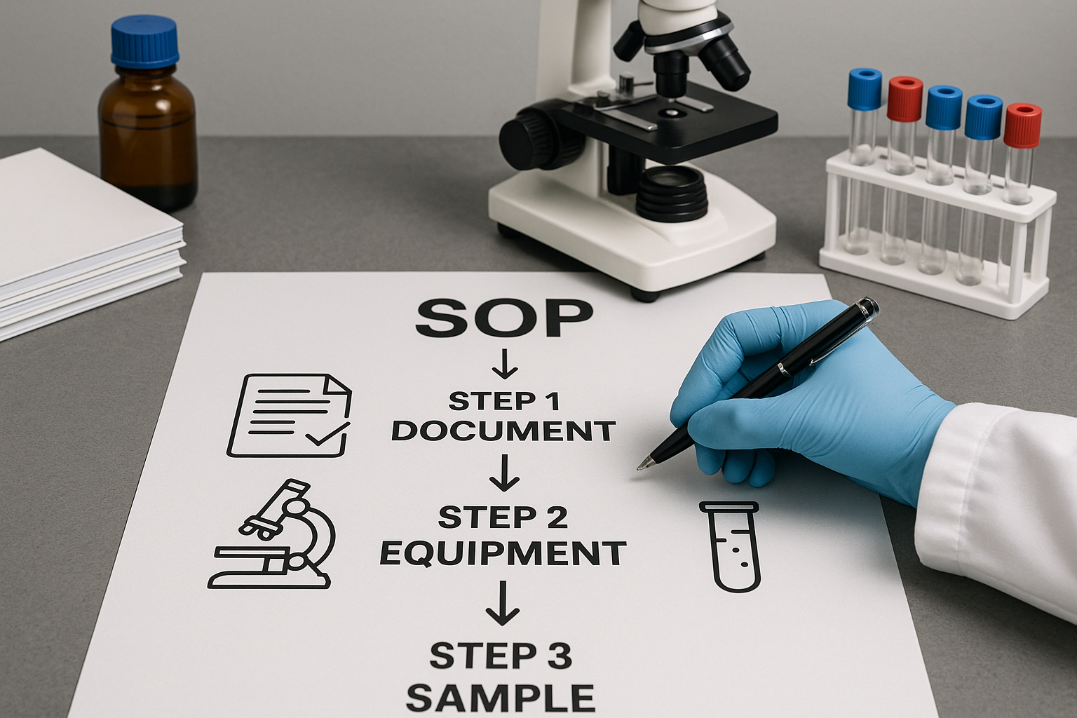 Peptide quality control SOP flowchart