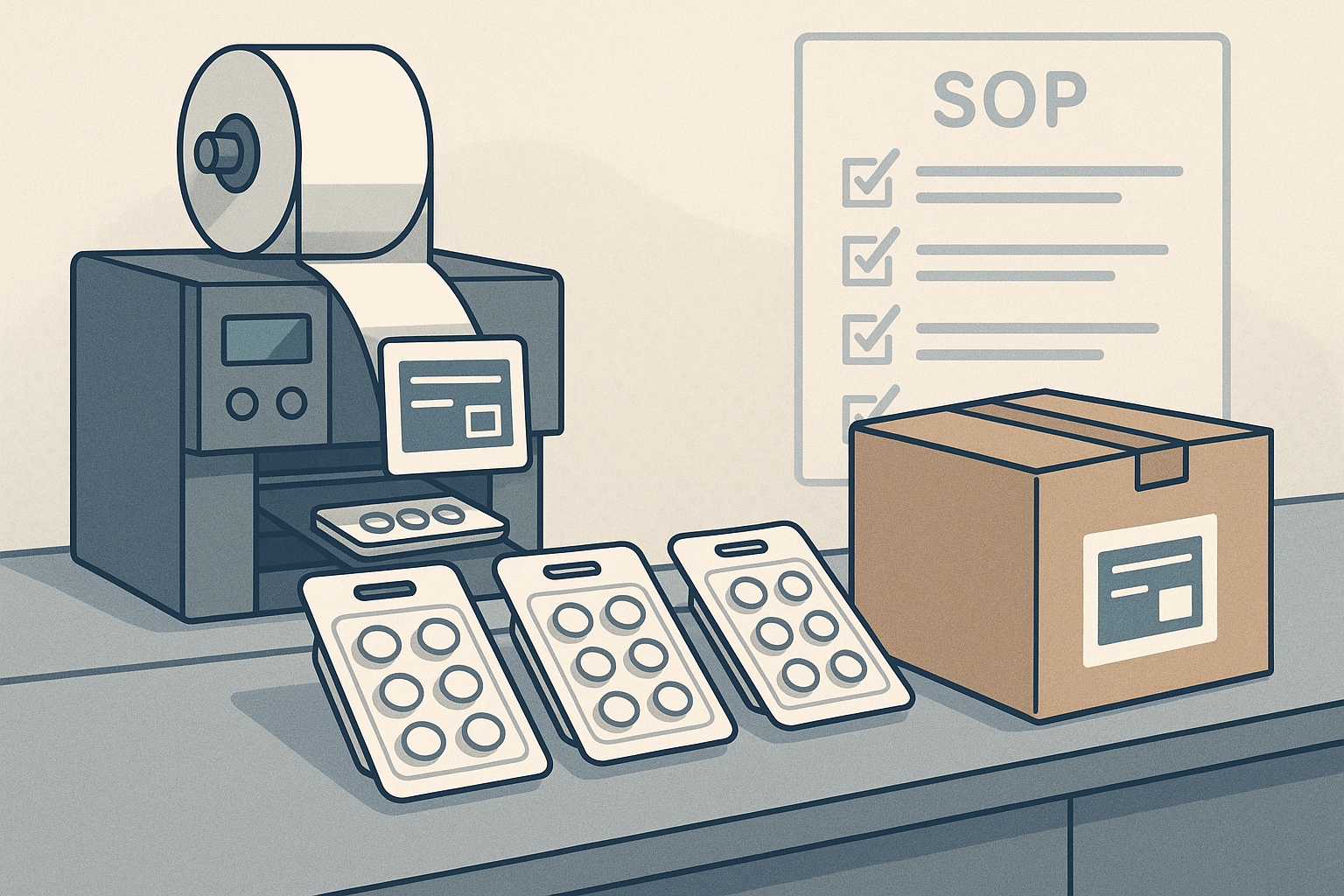 Illustration of a white‑label peptide packaging workflow