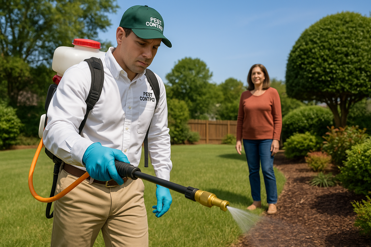Cost‑comparison chart of Snellville tick‑control providers showing service scope, price range, warranty, EPA‑registered products, and average customer rating
