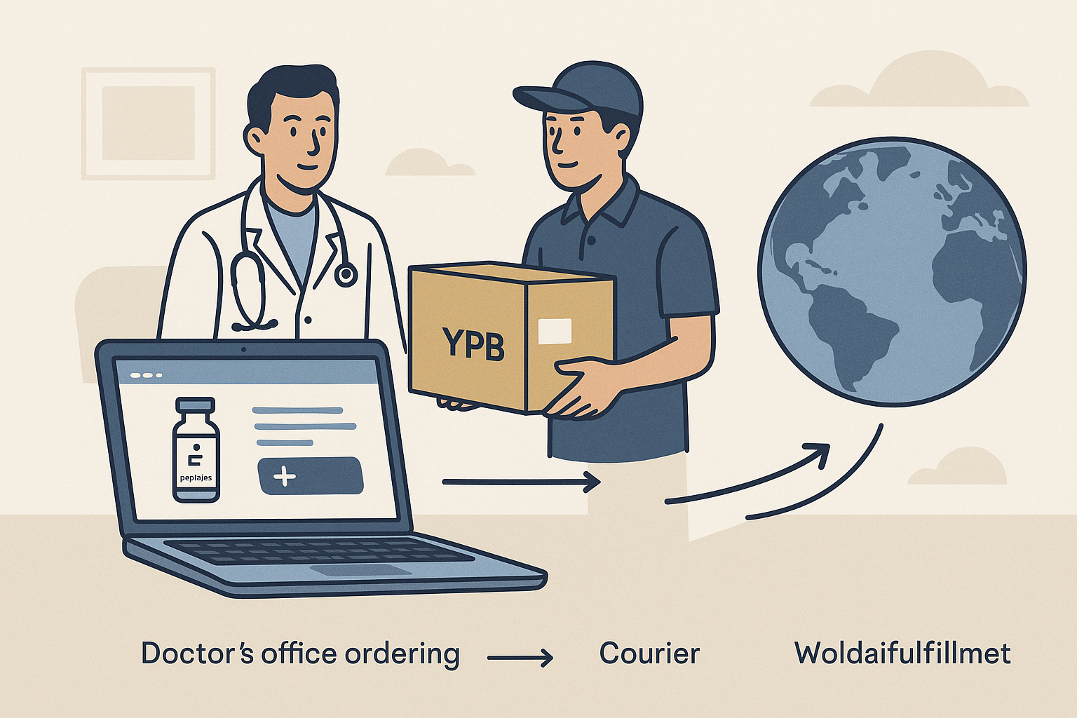 Diagram of the dropship workflow from order to direct delivery