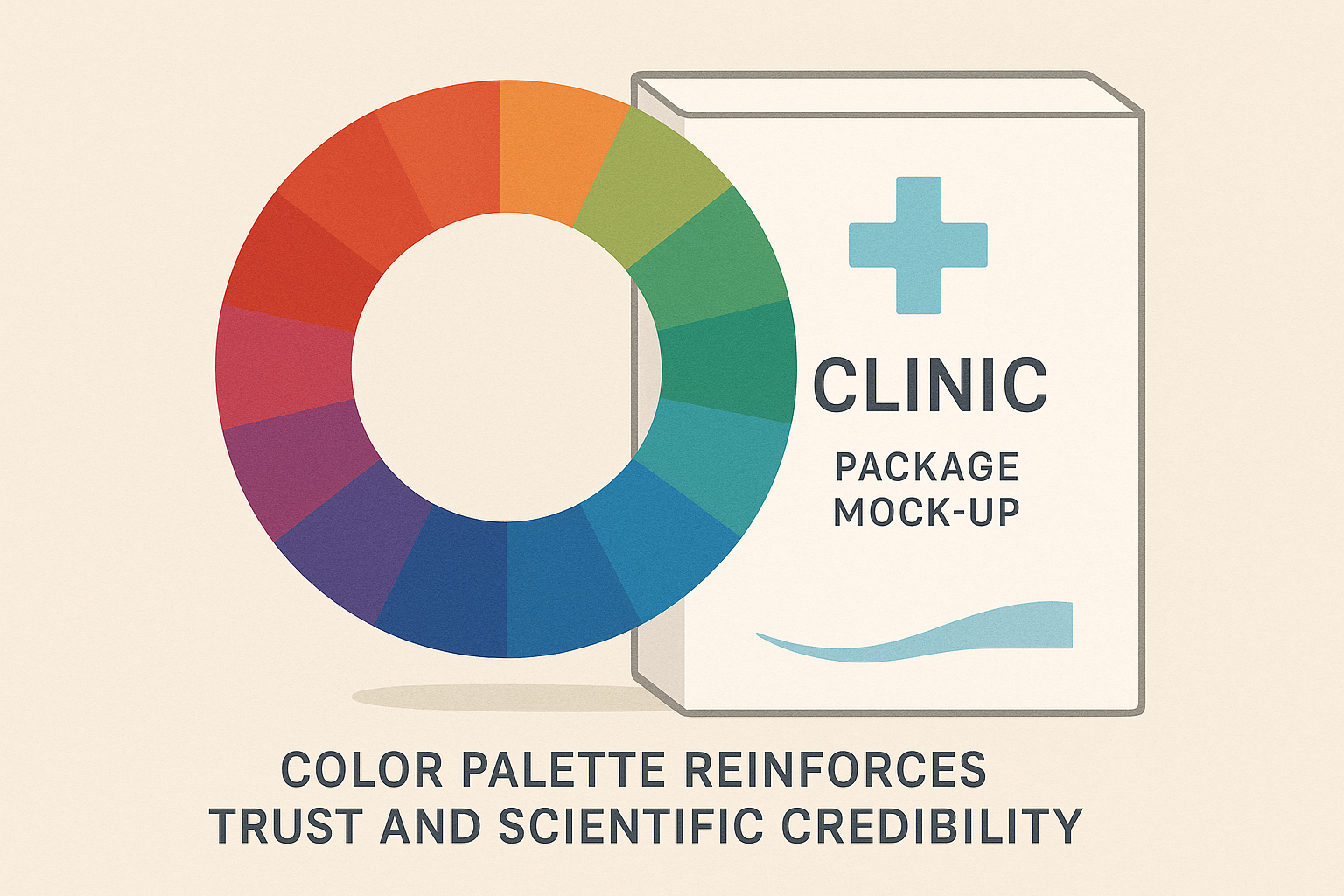 Color palette wheel mapping hues to brand attributes