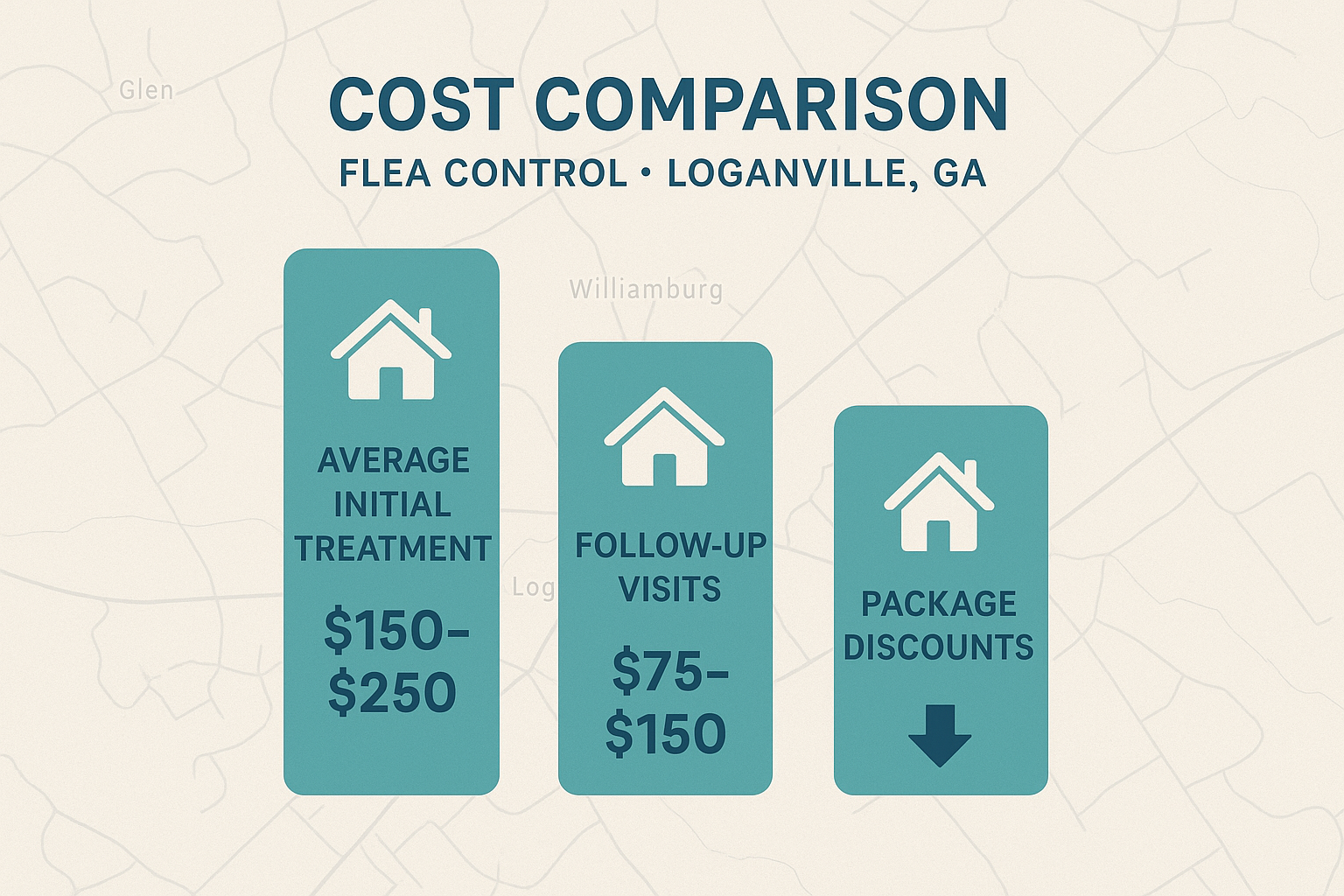 How much does flea control cost in Loganville, Georgia? 4 Flea Control Cost Loganville, GA