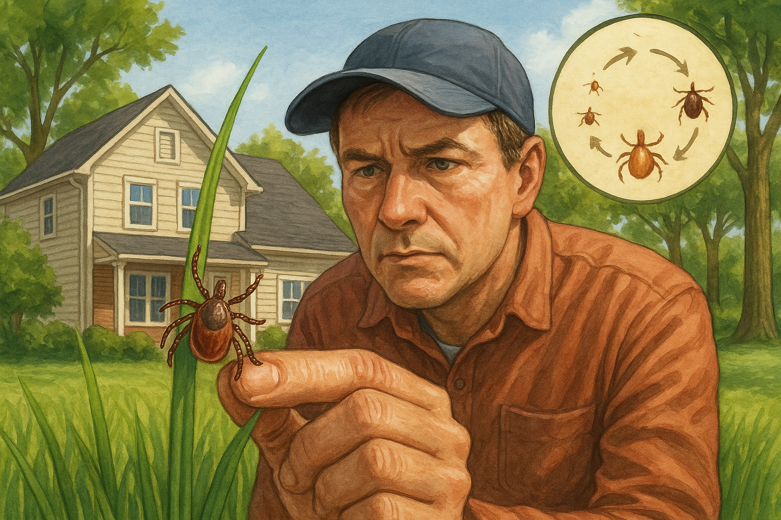 Map of tick species distribution in Loganville, GA