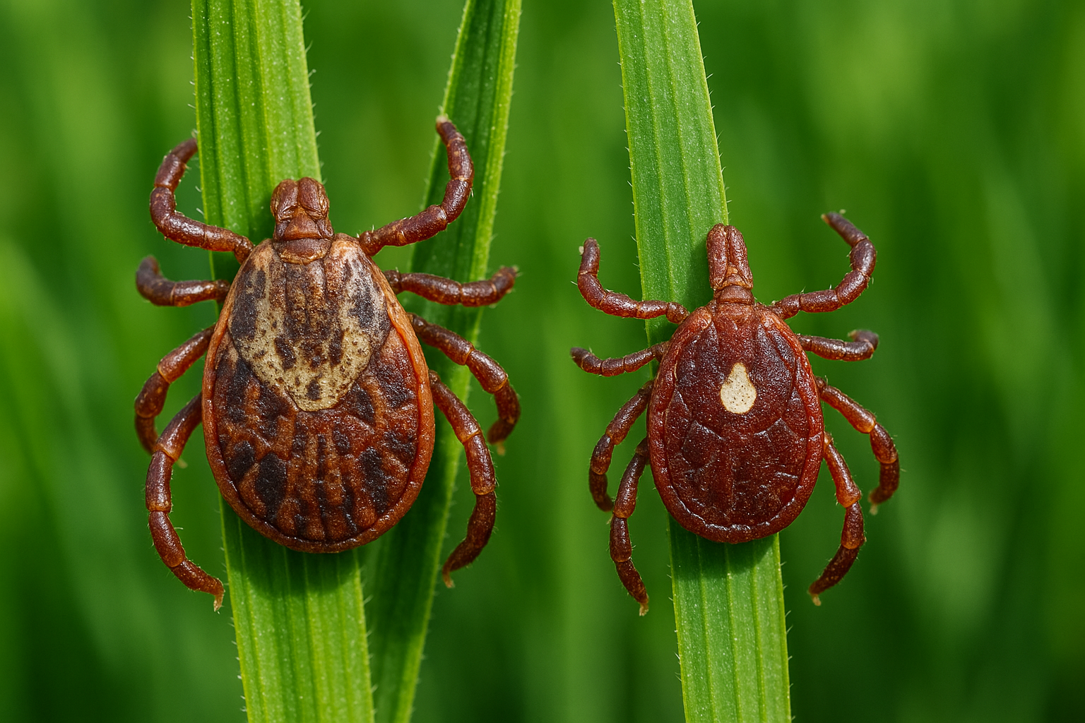 Illustration of common tick species in Dunwoody, GA