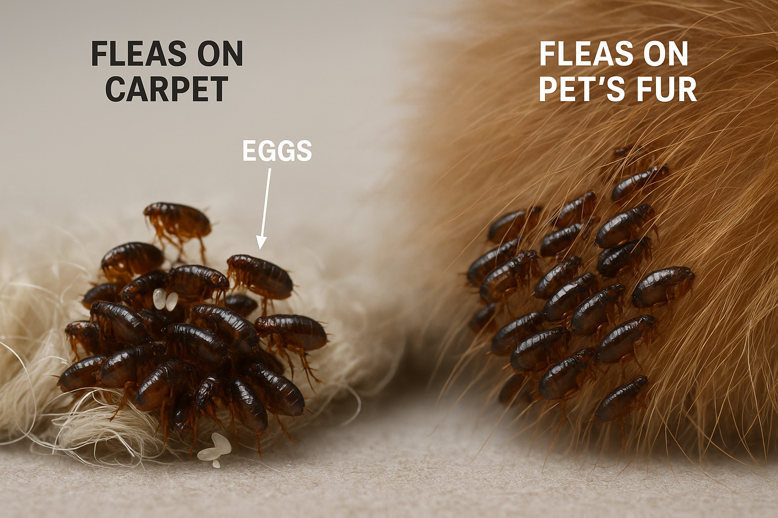Close‑up of a flea on a pet's fur