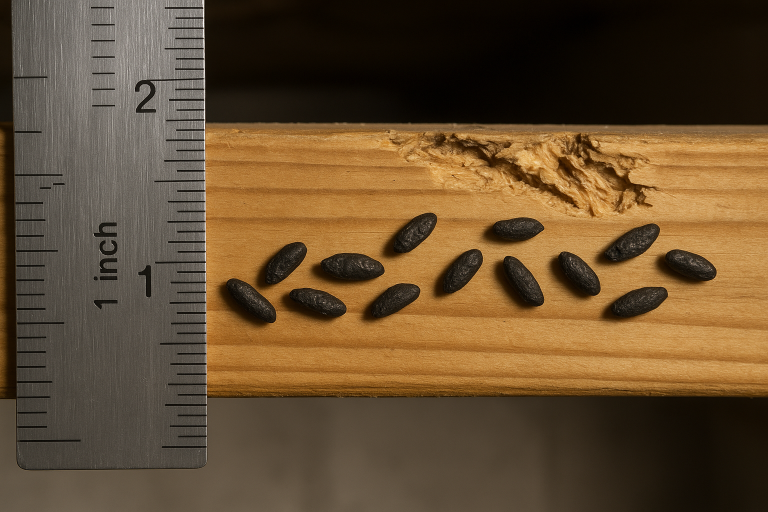 Illustration of common rat activity signs in a home