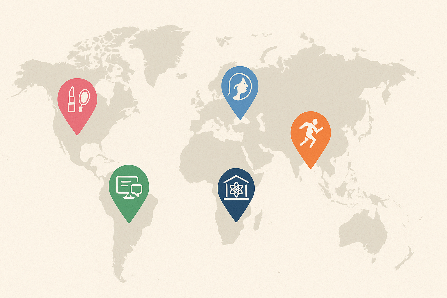 World map showing top peptide export niches
