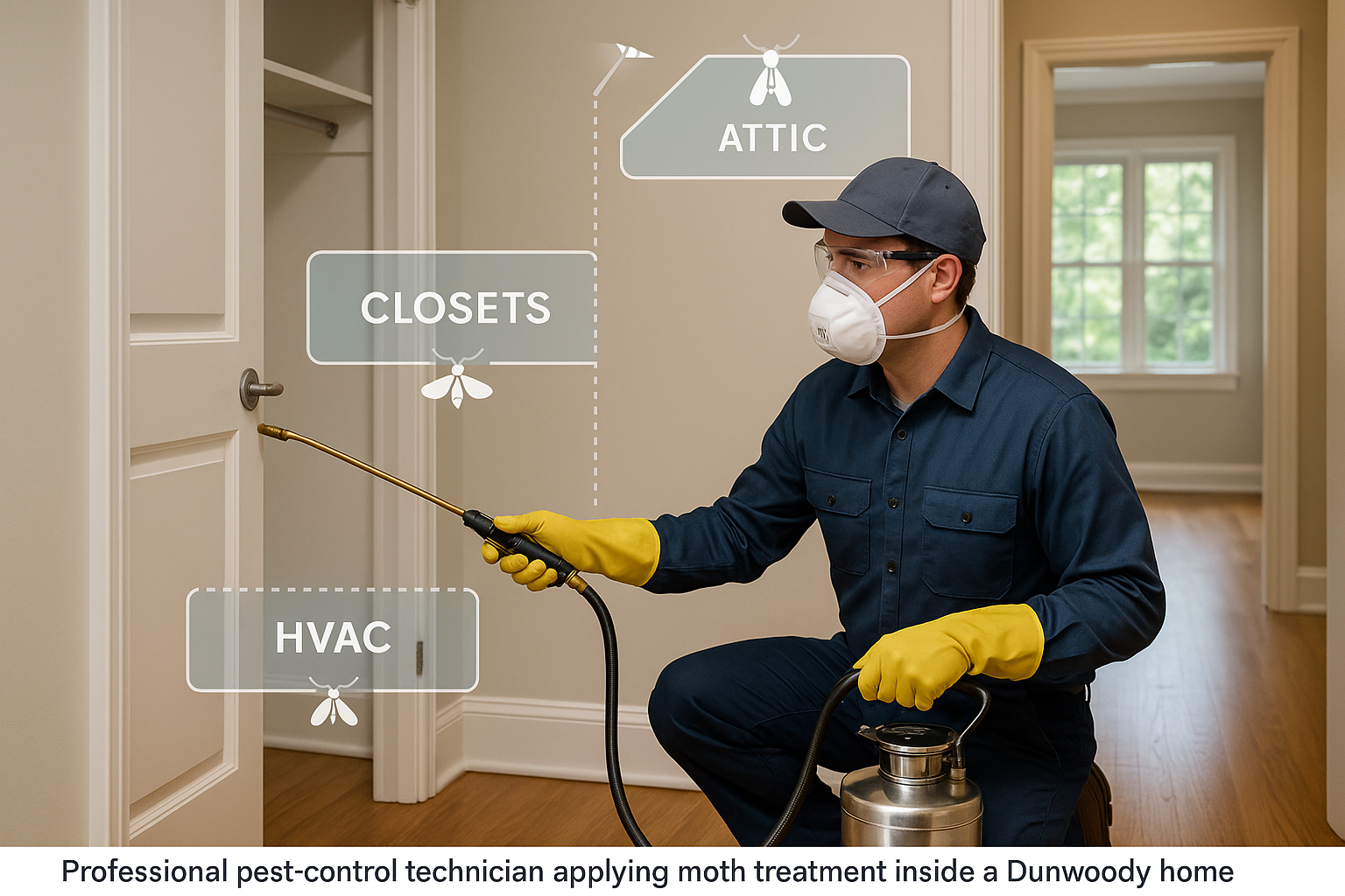 Diagram of moth treatment methods