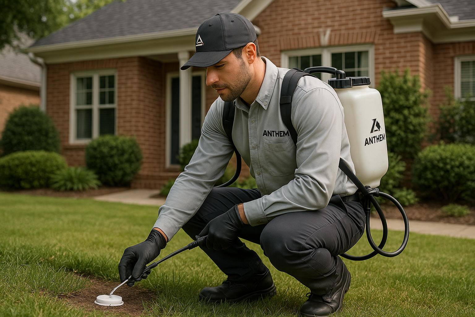 Ant extermination service steps diagram