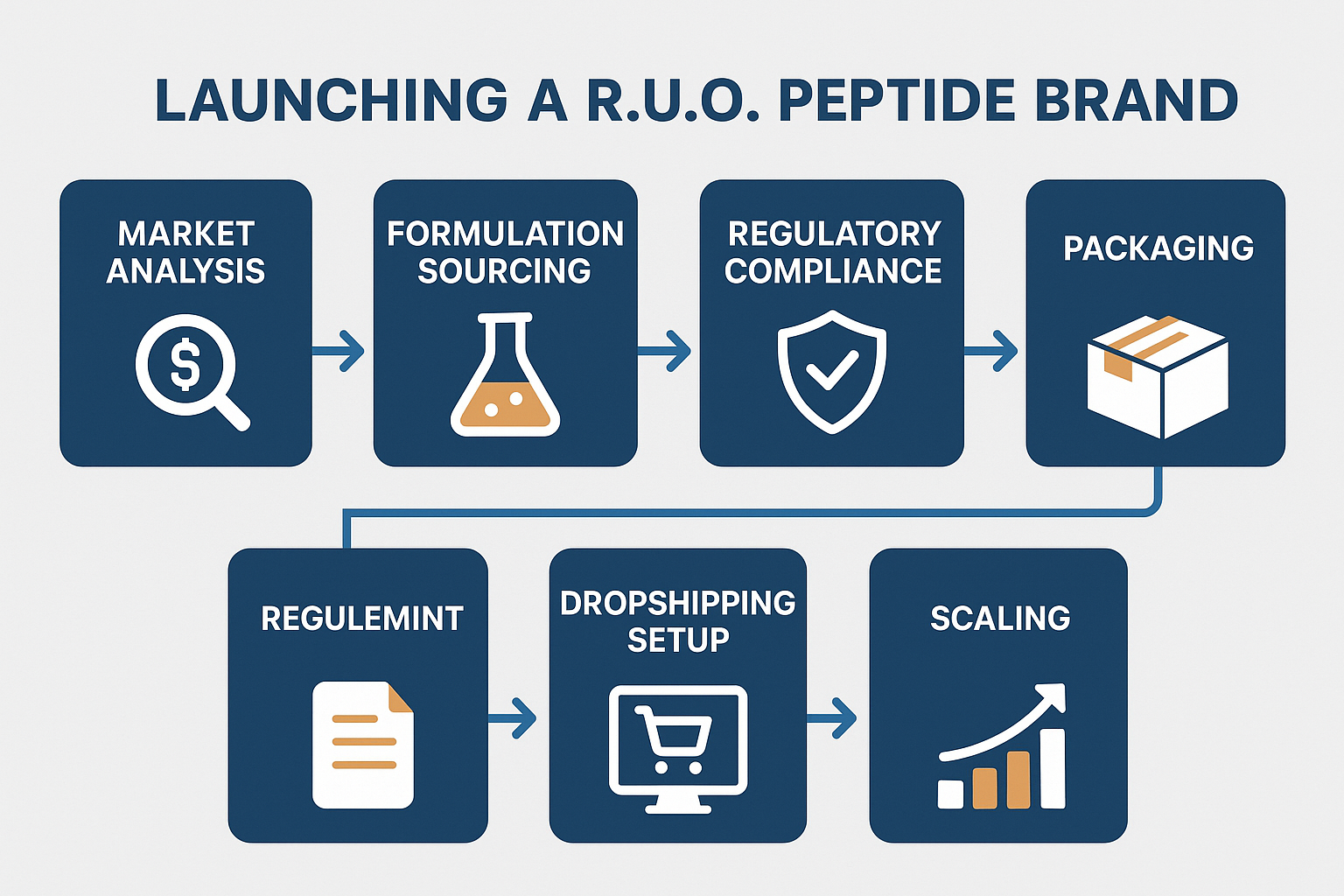 Market landscape diagram for metabolic peptide research