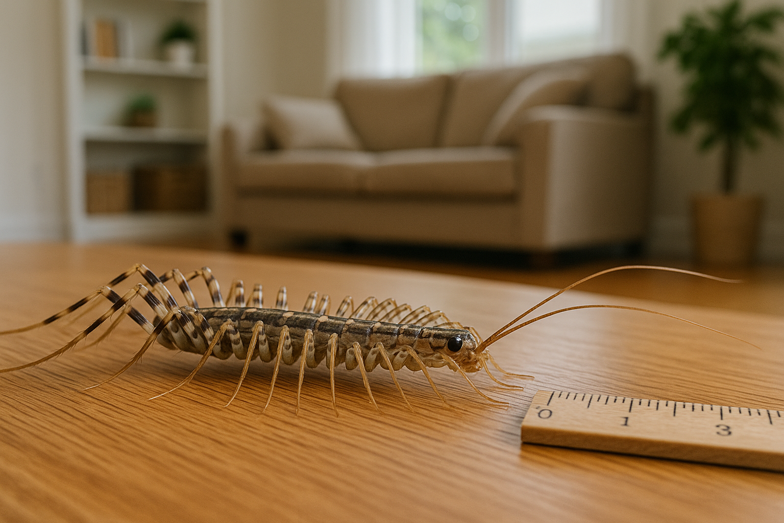 How much does centipede control cost in Loganville, Georgia? 3 House centipede crawling on a bathroom tile