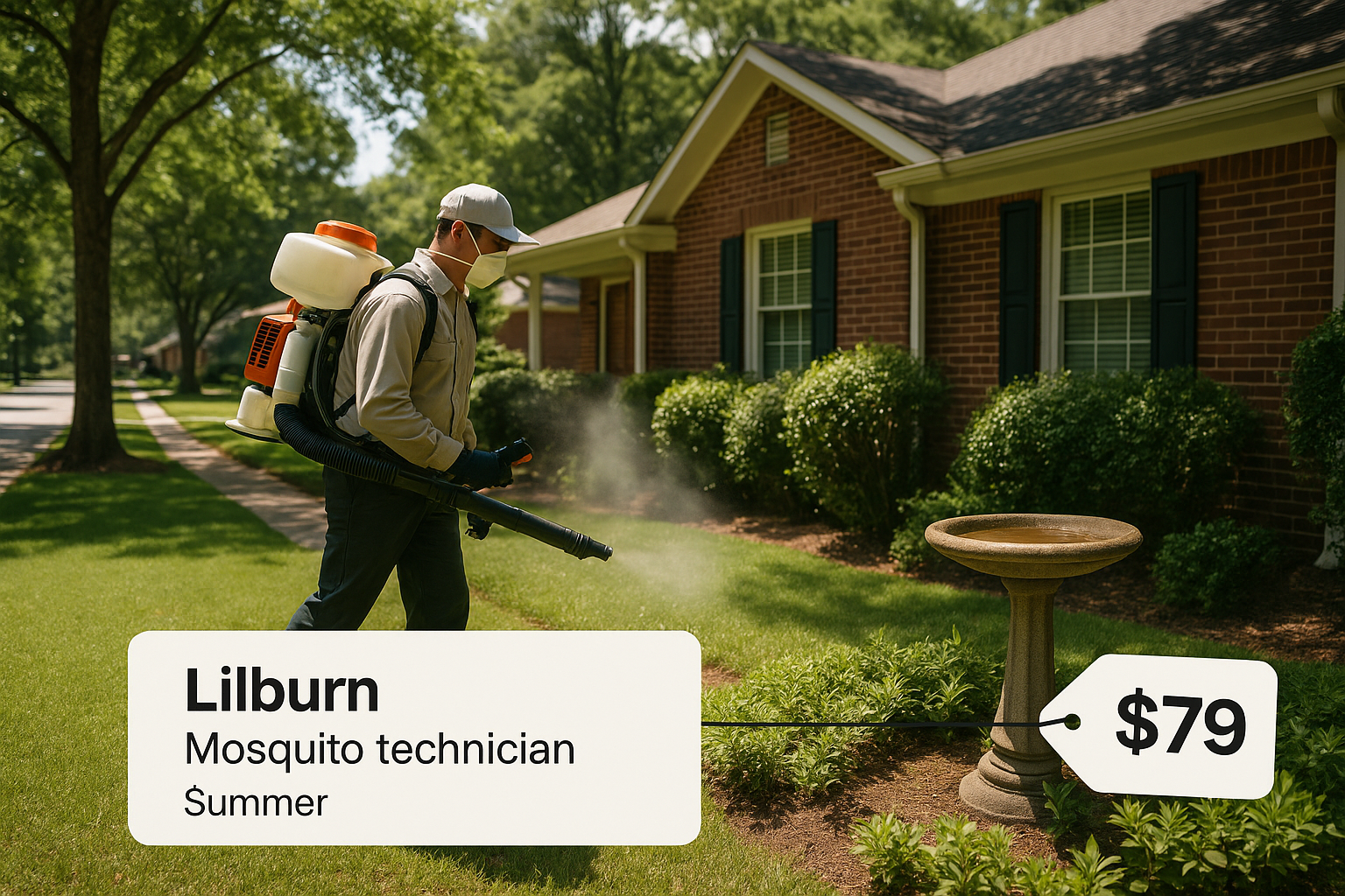 How much does mosquito control cost in Lilburn, Georgia? 3 Illustration of mosquito control methods