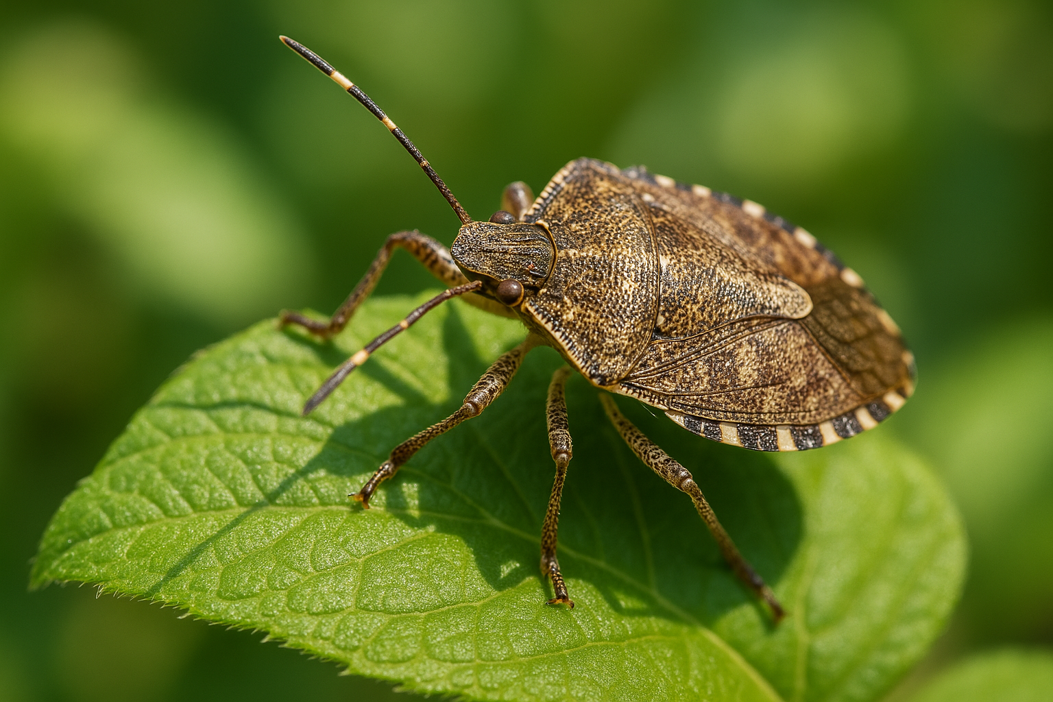 Stink bugs gathered on a kitchen countertop