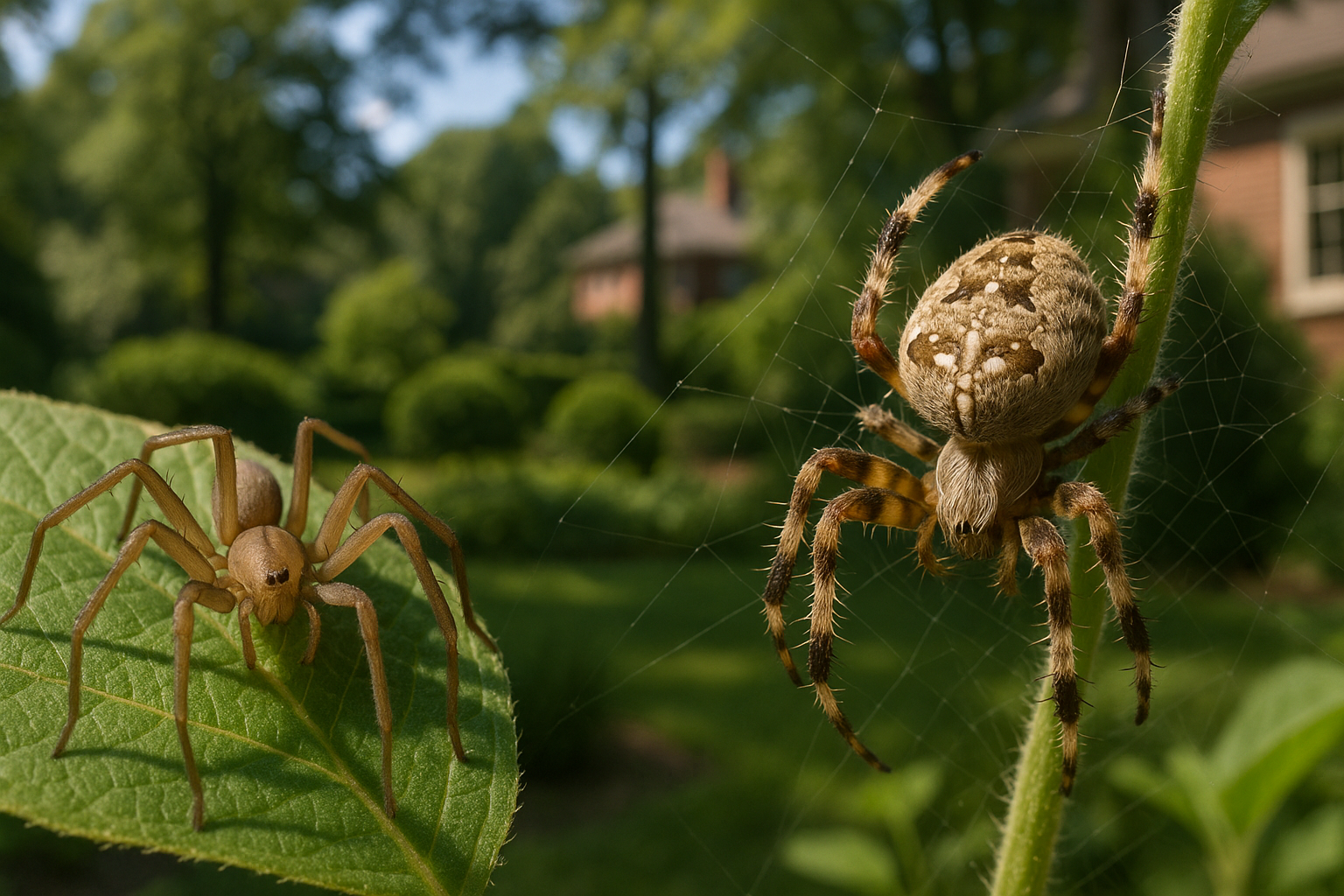 Common household spiders found in Druid Hills, Georgia