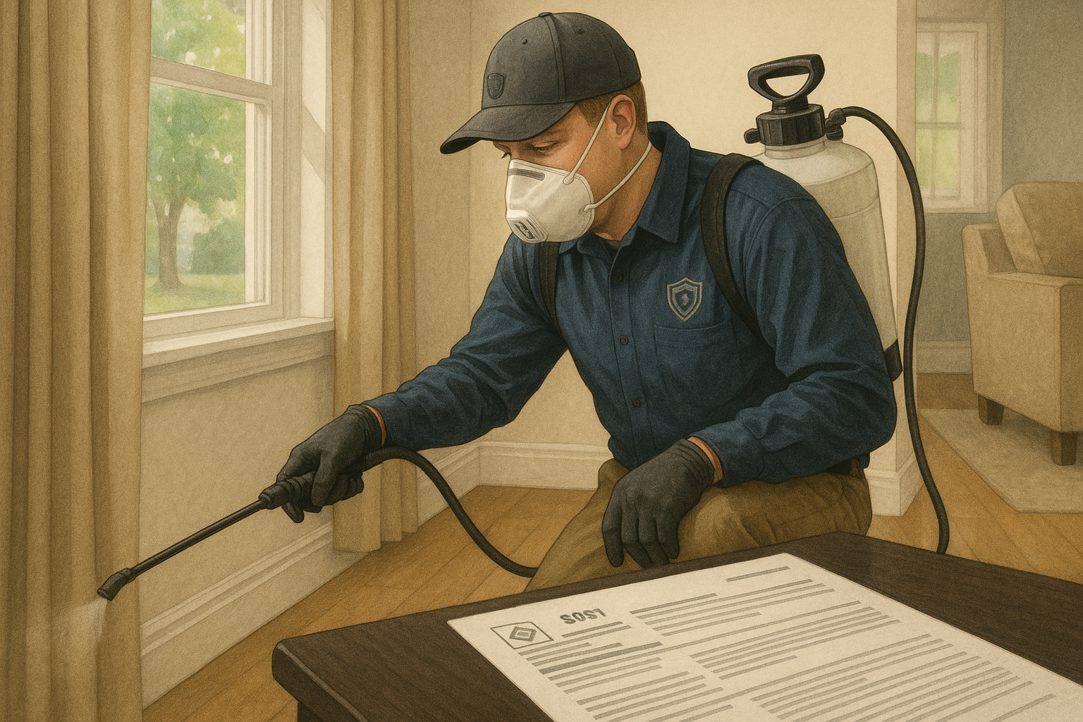 Anthem Pest earwig treatment illustration