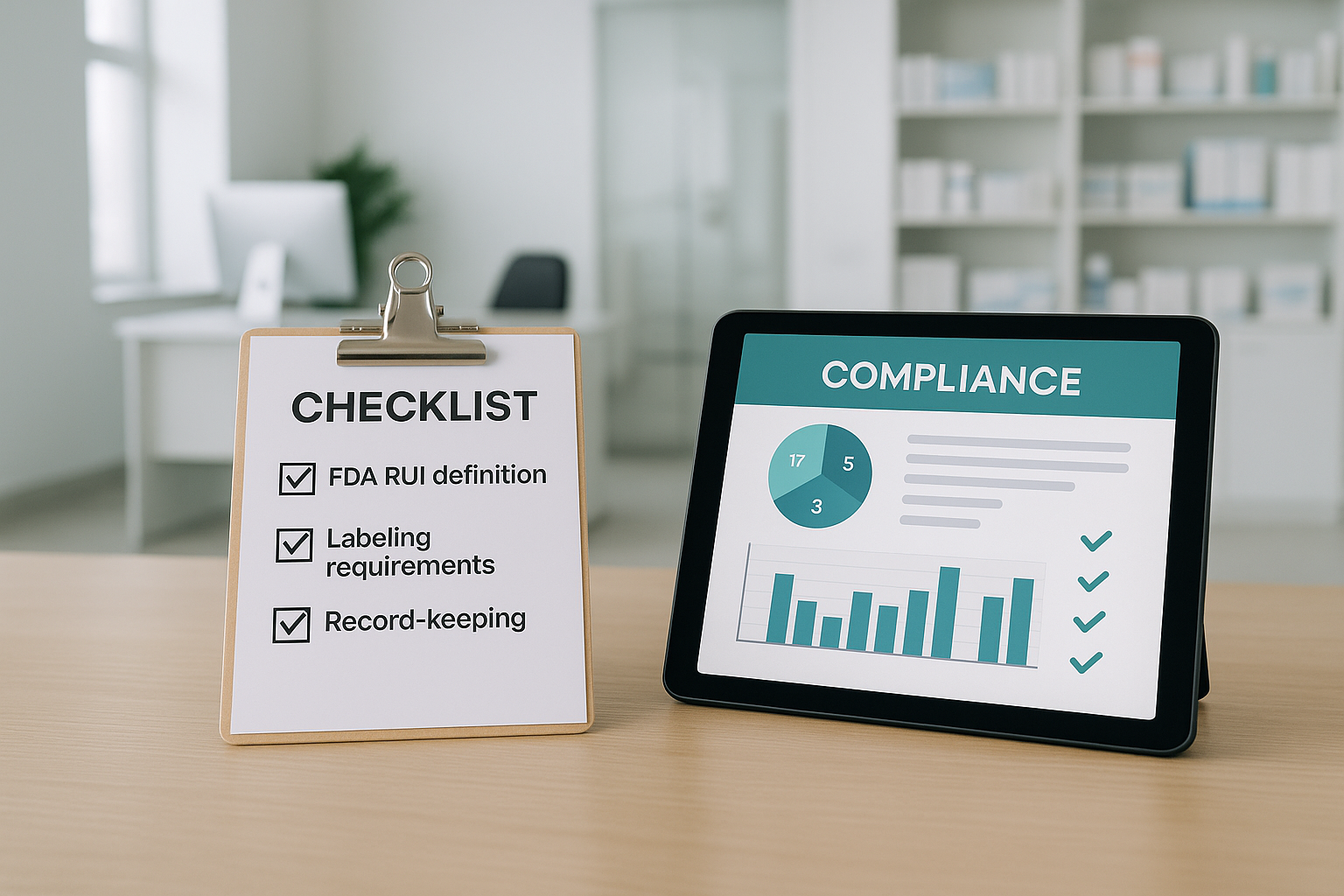 Compliance dashboard mockup