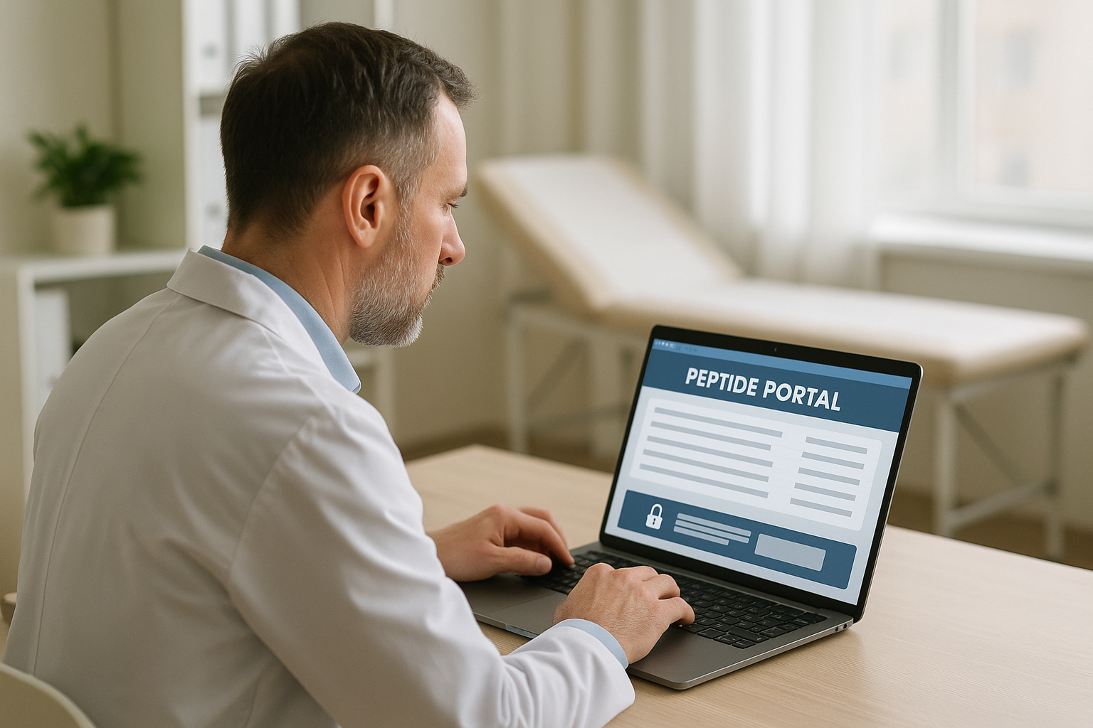 Infographic illustrating the peptide data lifecycle from collection to controlled sharing