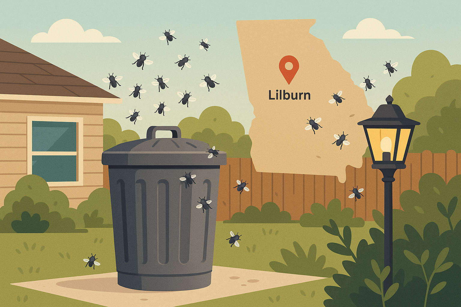House fly lifecycle diagram highlighting egg, larva, pupa, adult stages