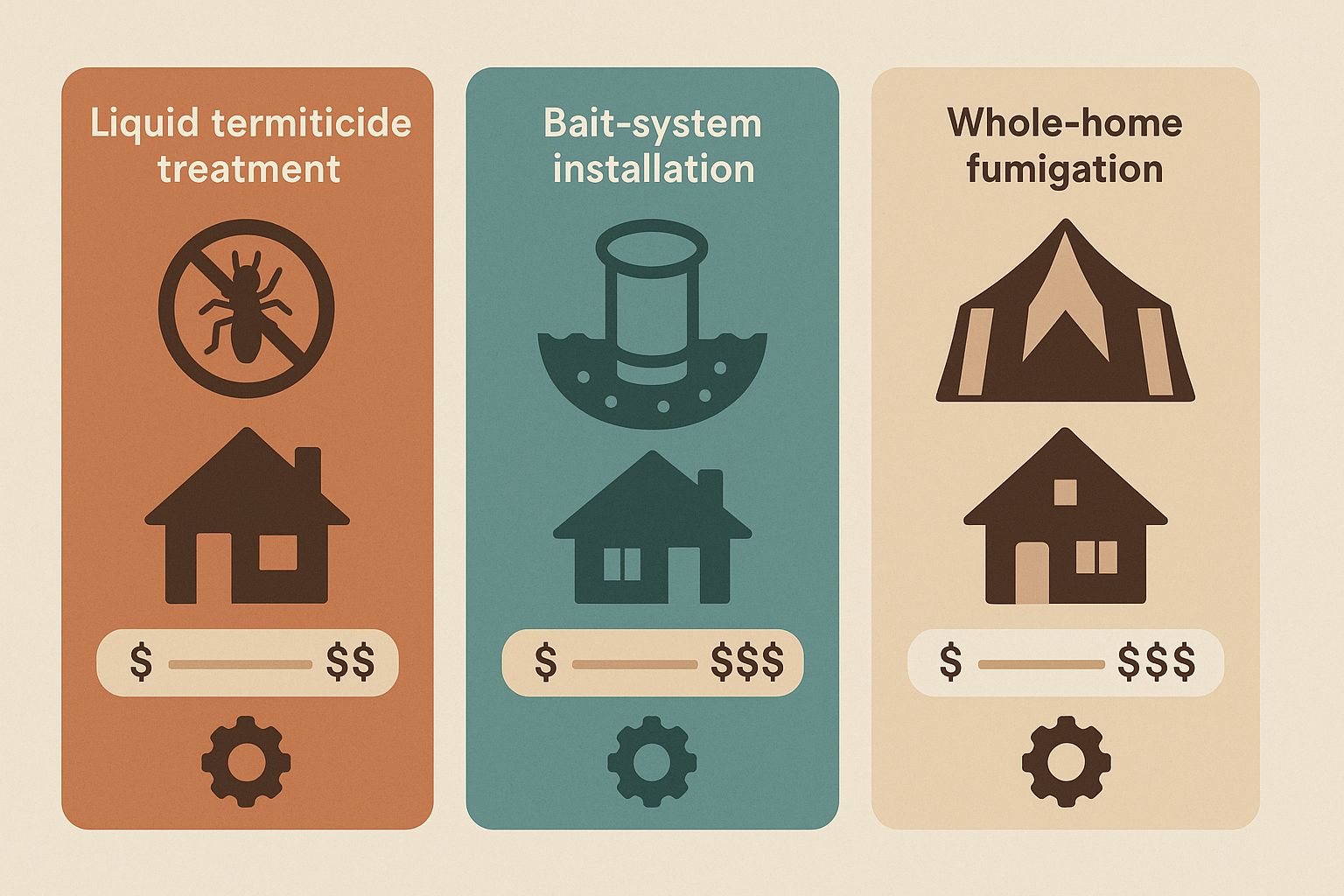 Diagram of termite treatment methods
