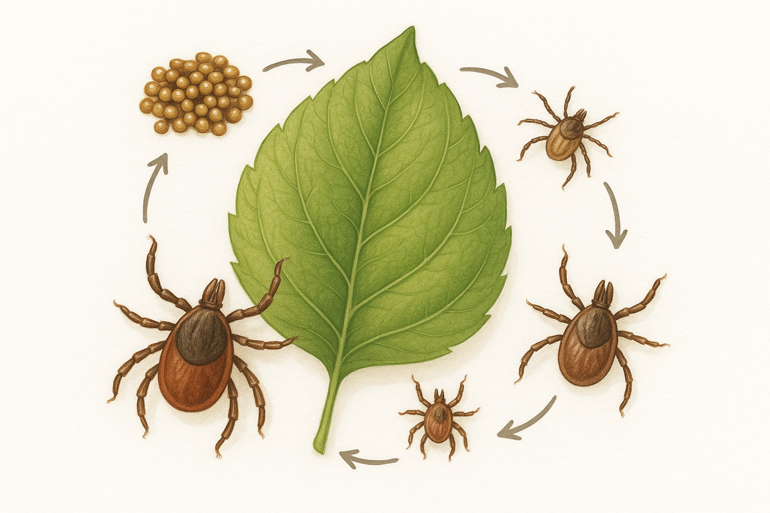 Tick in a grassy area