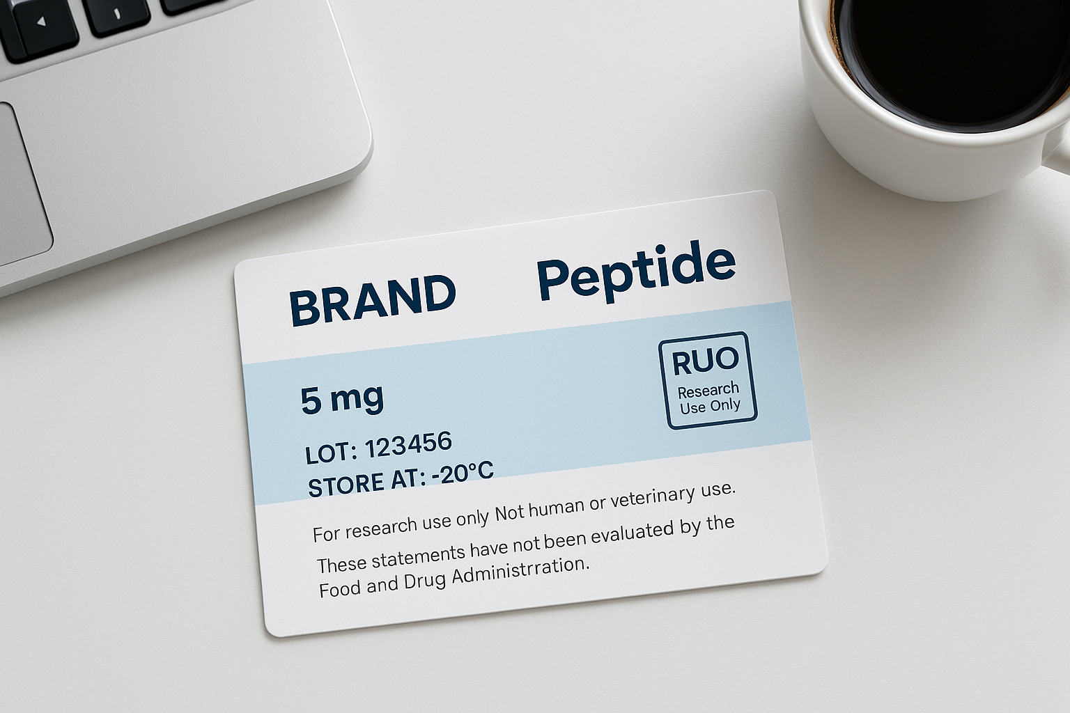 Sample peptide disclaimer layout