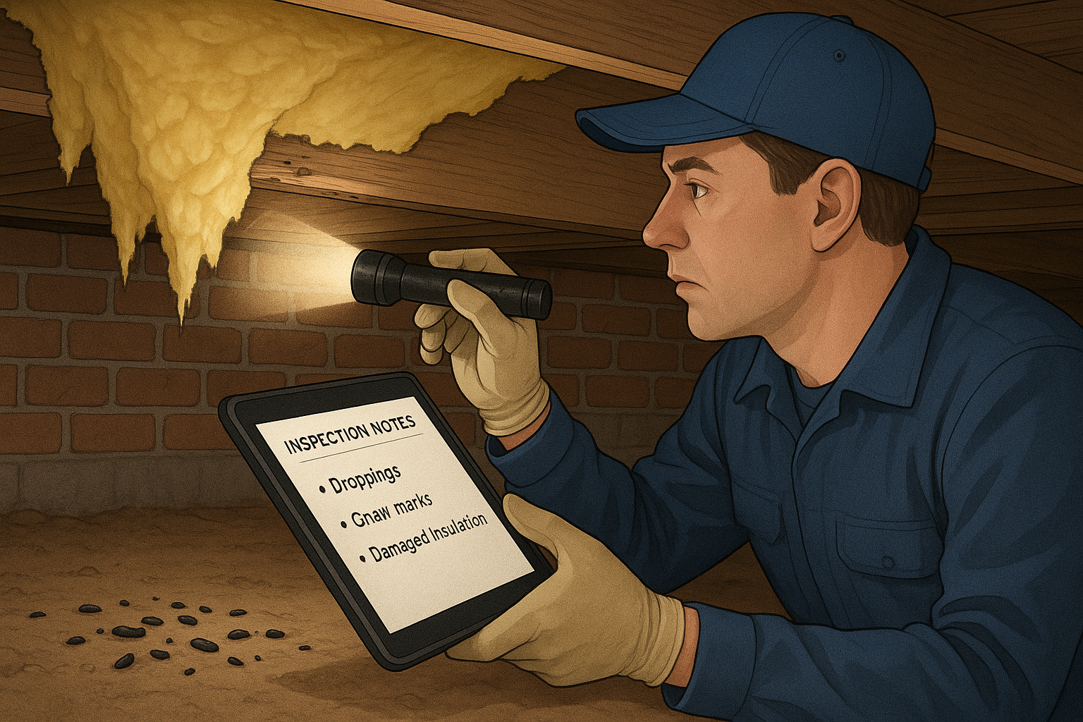 Fast Rat Exterminator in Dunwoody, GA: Quick Relief for Your Home 3 Illustration of typical rat signs in a home