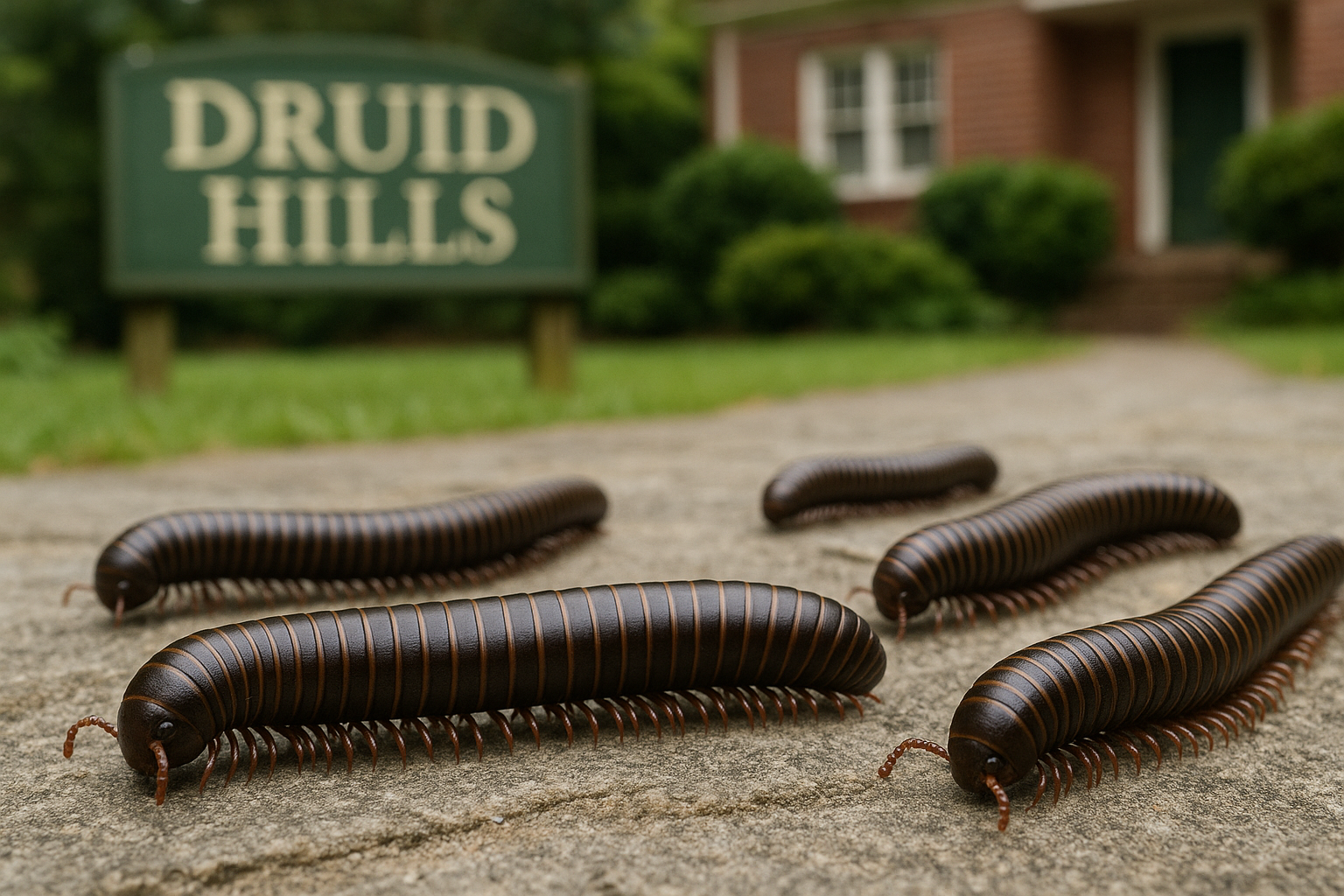 Map of Druid Hills neighborhoods showing Anthem Pest service areas