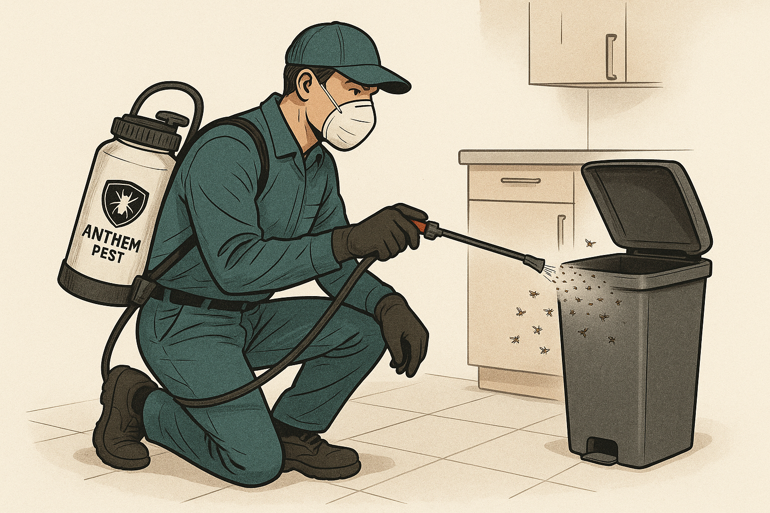 Find a Fruit Fly Exterminator Near You in Druid Hills, GA: Local Guide 4 Fruit fly infestation under a kitchen sink