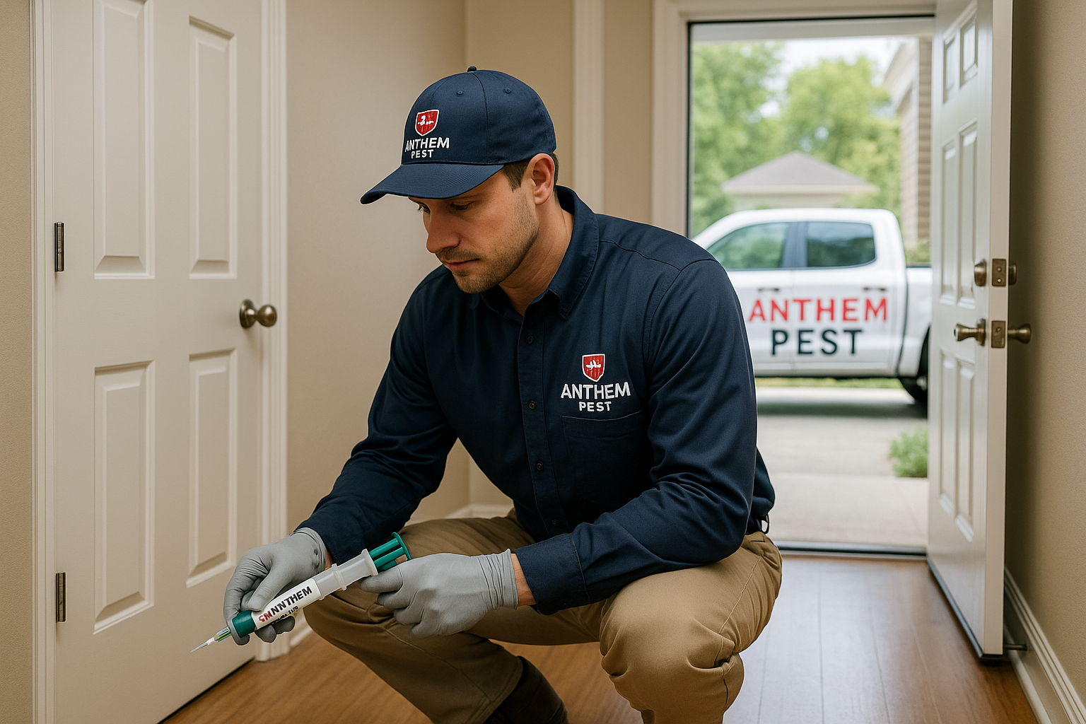 Anthem Pest technician applying integrated pest management techniques