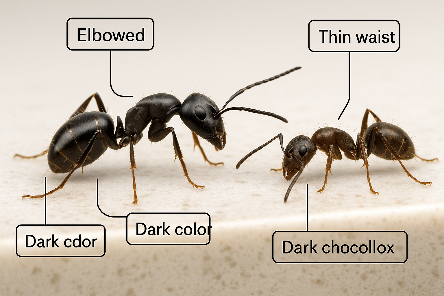 Illustration of common ant species in Dunwoody, GA