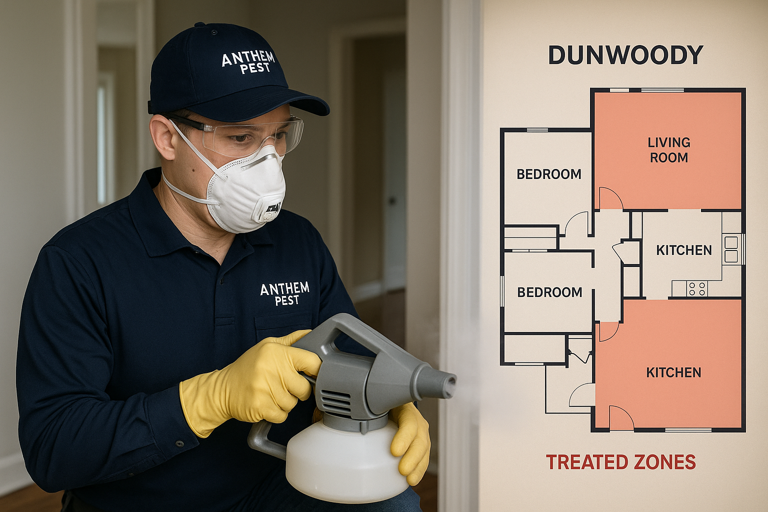 Anthem Pest emergency flea service illustration