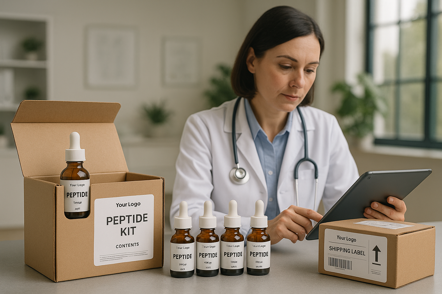 Wellness clinic peptide kit delivery