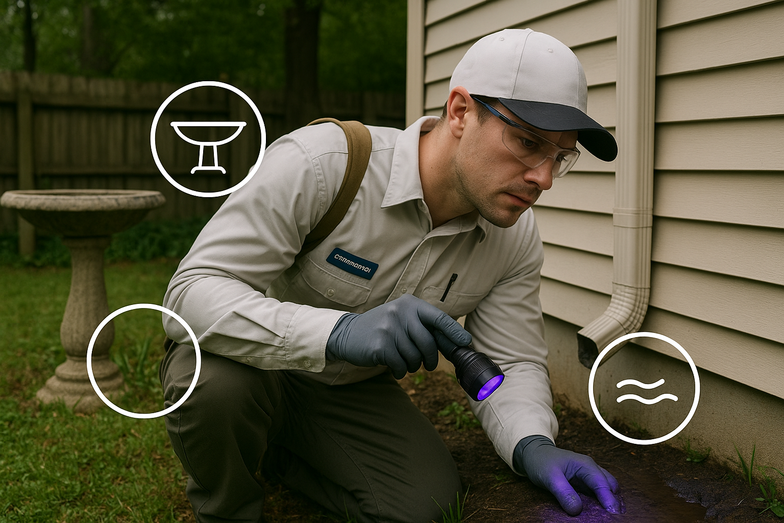 Map highlighting mosquito hotspots in Brookhaven, Georgia