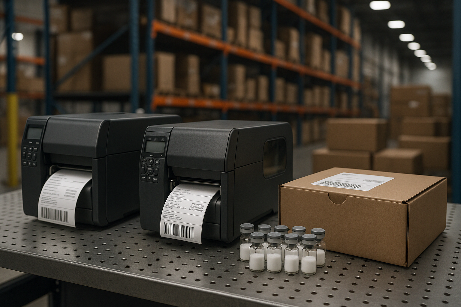 Automated label printing workflow diagram