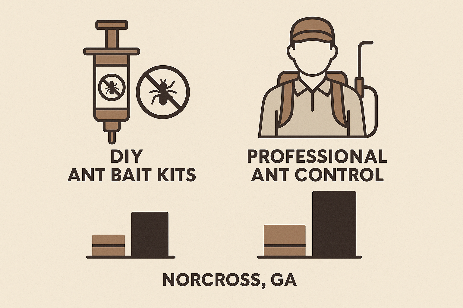 Infographic showing factors that influence ant control pricing