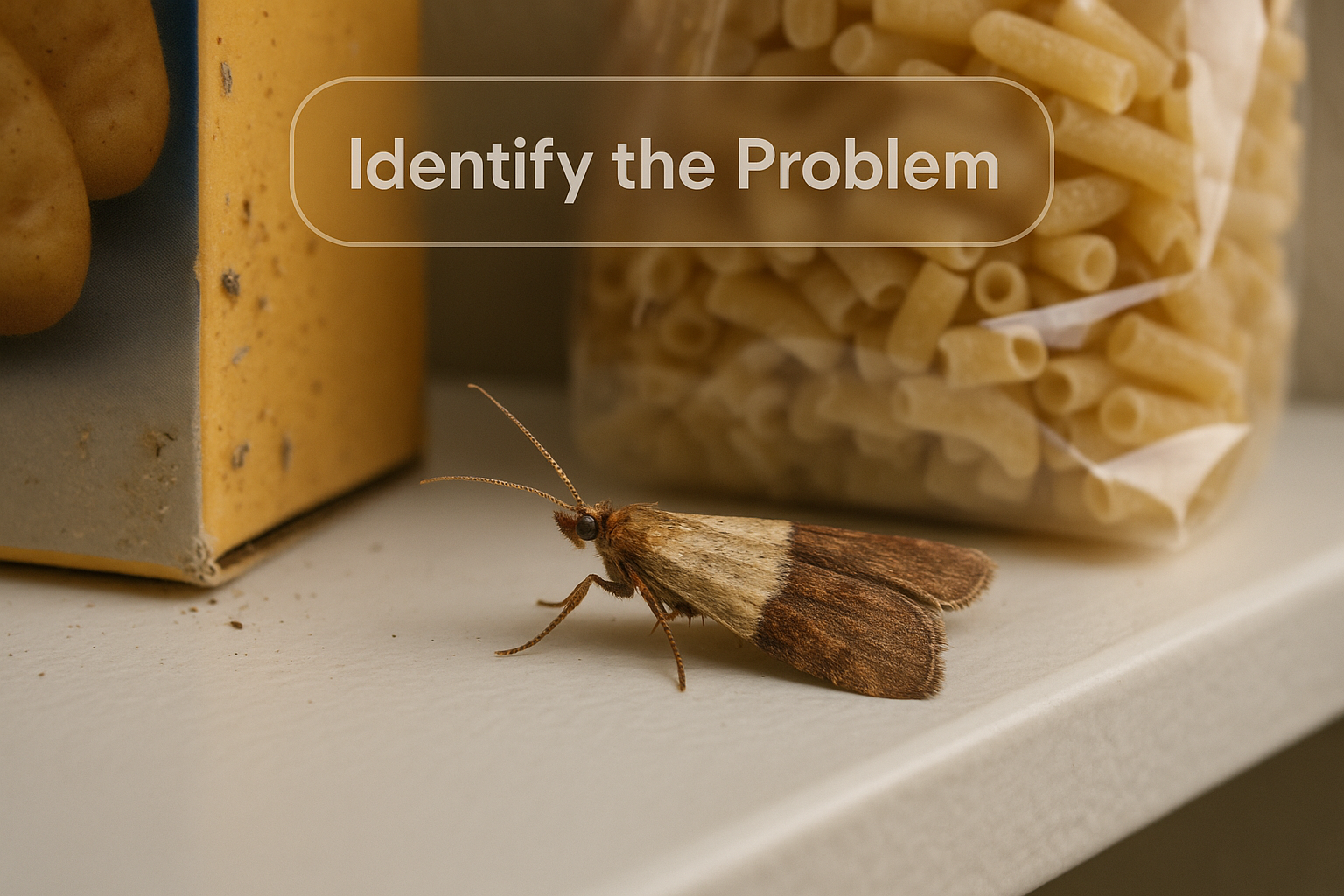 Moth infestation signs in a household setting